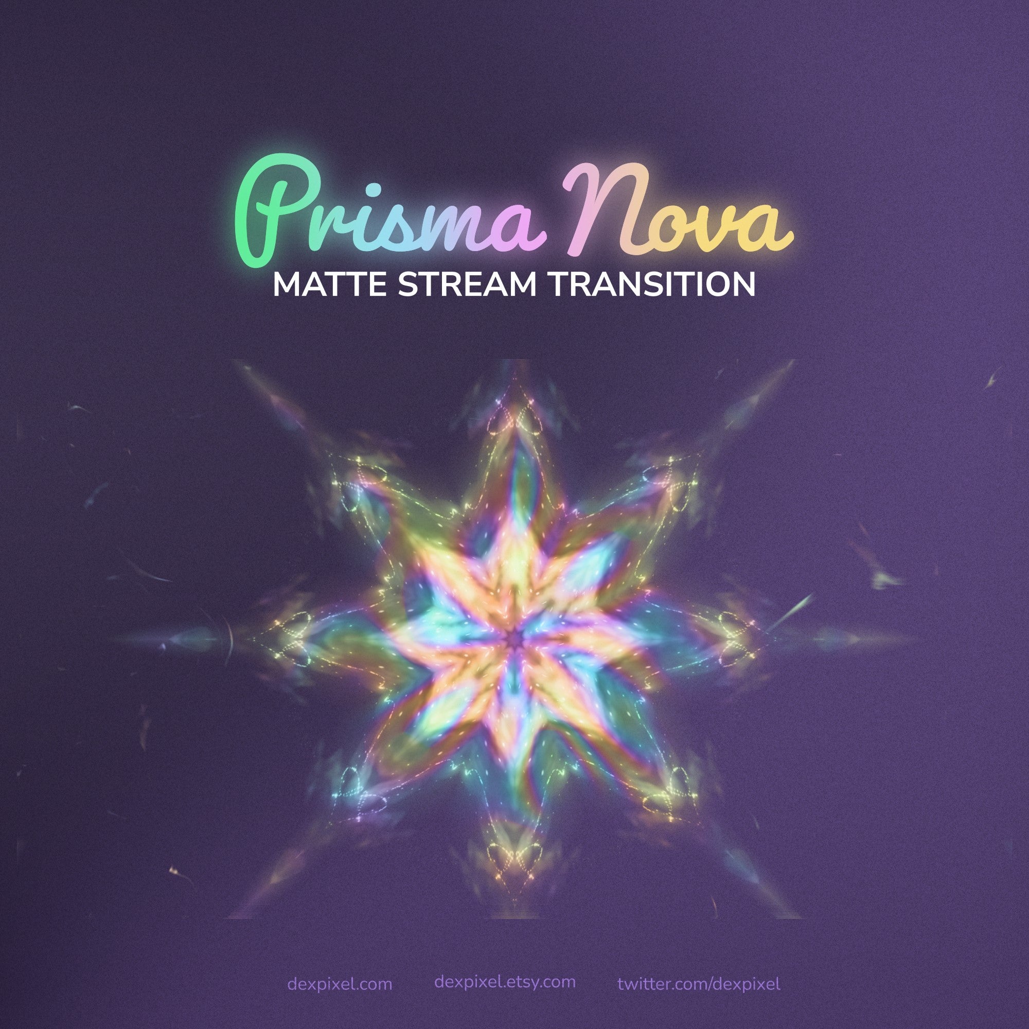 Prisma Rainbow Nova Stream Matte Transition | OBS Stinger