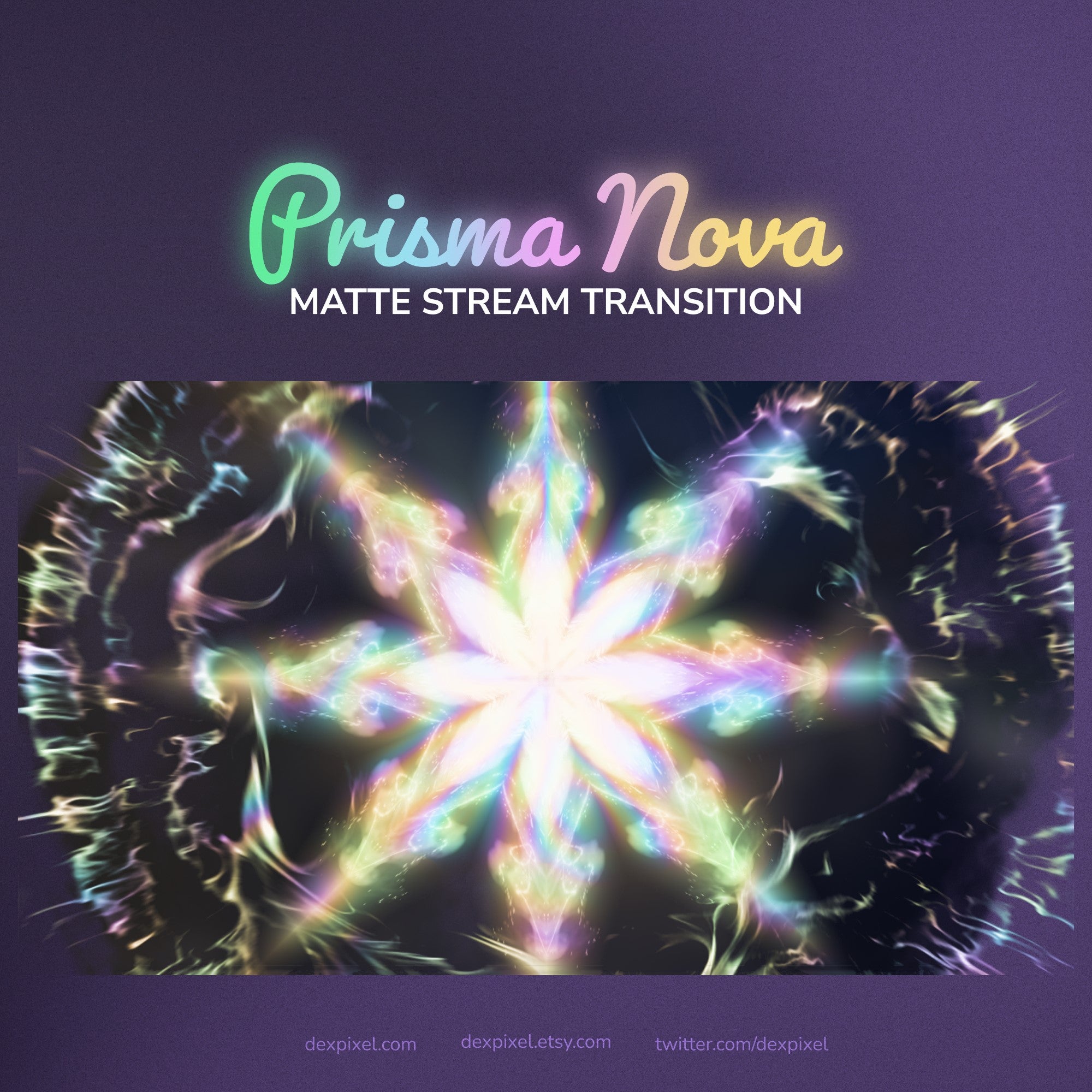 Prisma Rainbow Nova Stream Matte Transition | OBS Stinger
