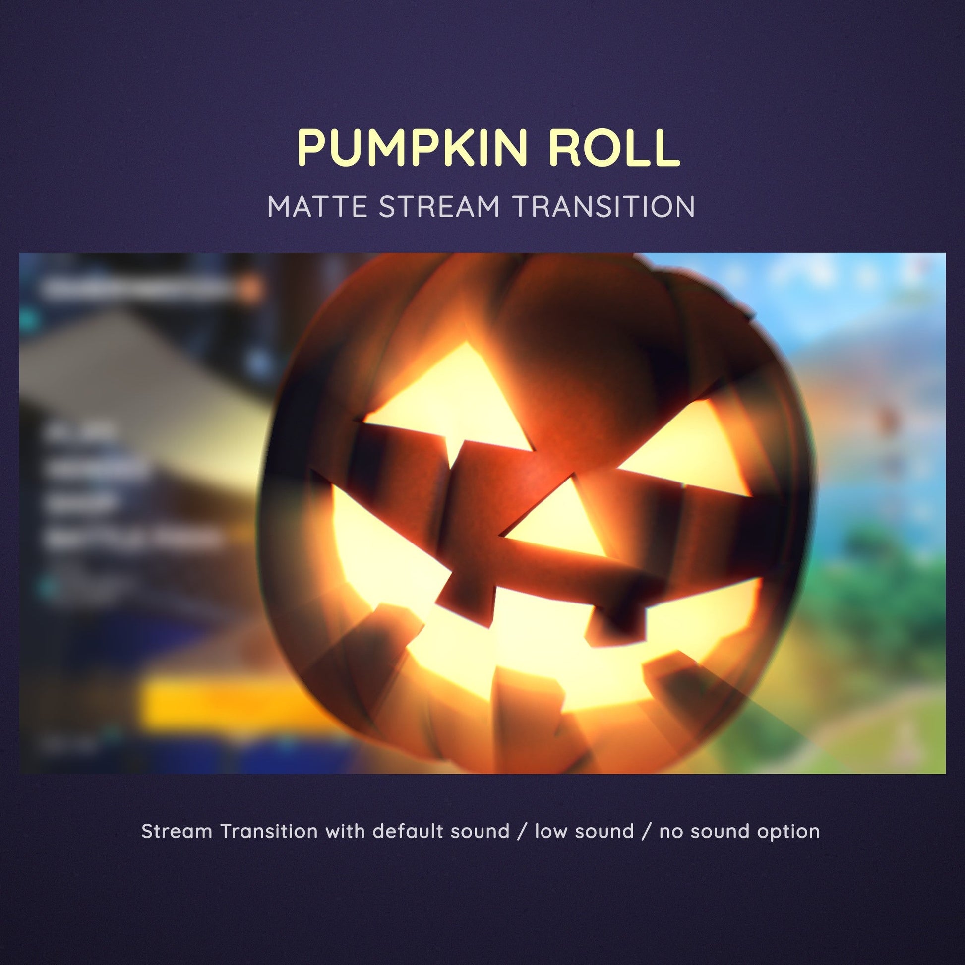 A glowing jack-o’-lantern with a carved, grinning face.