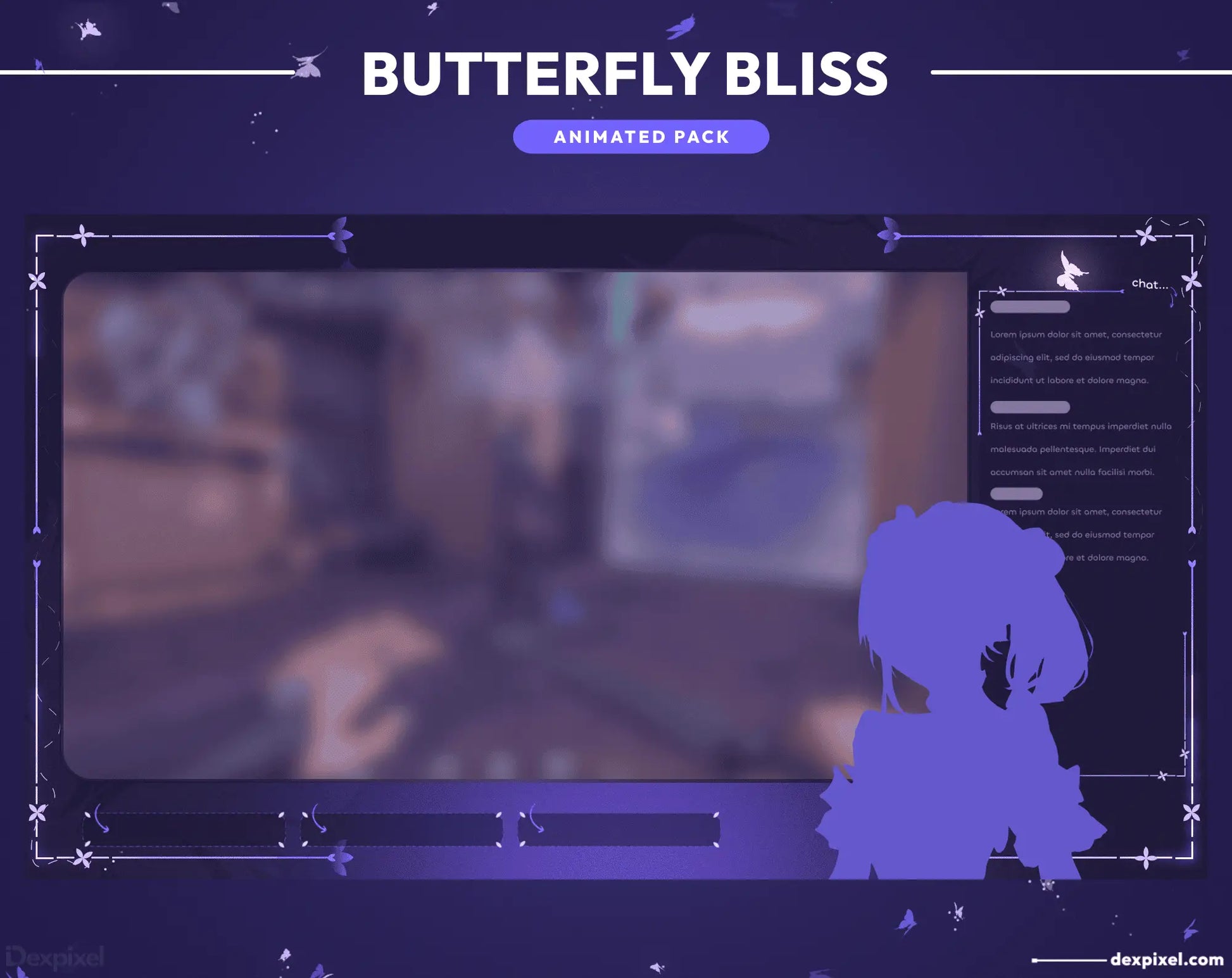 vtuber-butterfly animated stream assets