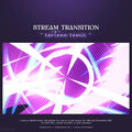 Stream transition screen with glowing white geometric lines on a purple dotted background.