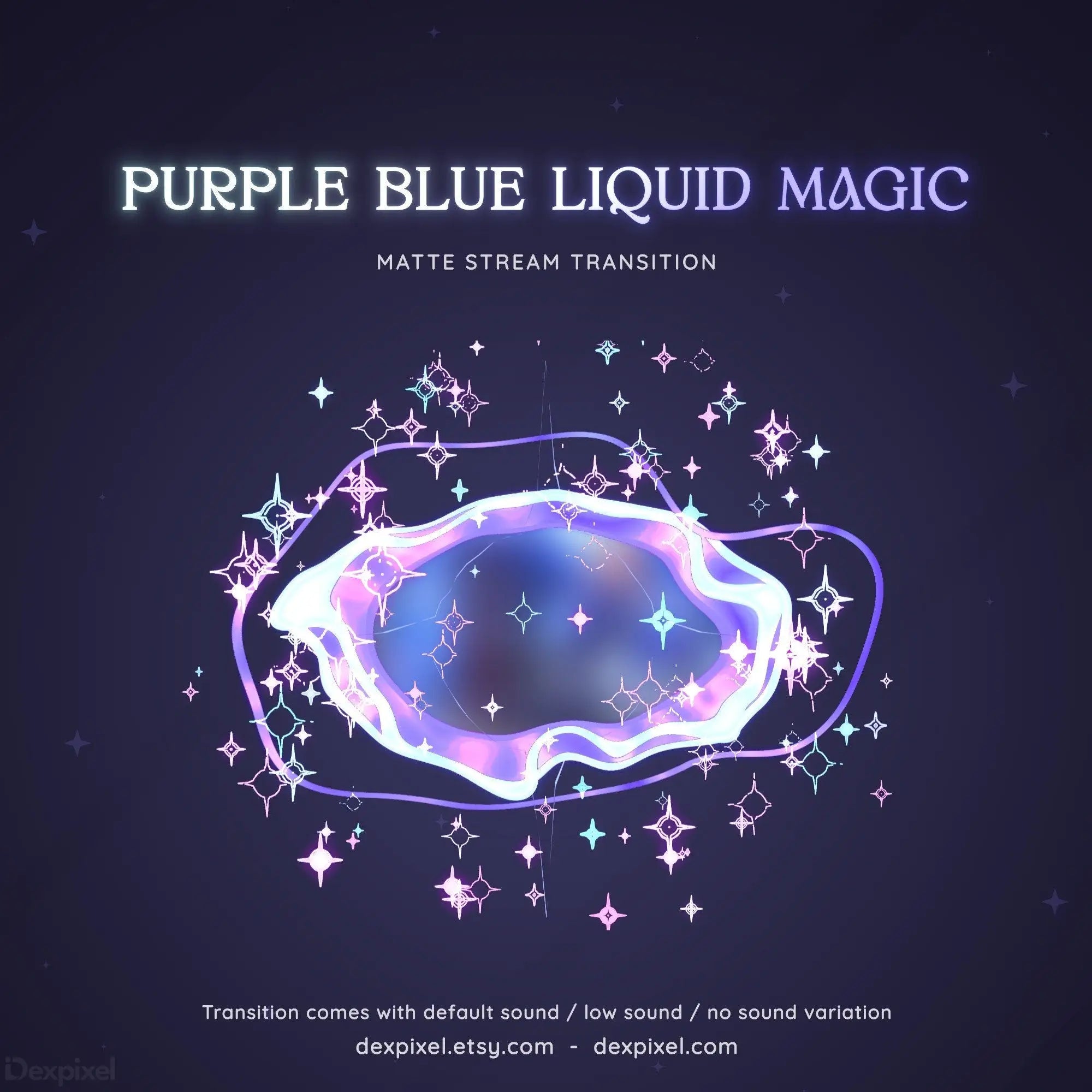 purple blue liquid magic stream transition
