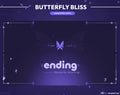 purple butterfly stream design
