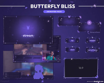 butterfly bliss purple stream pack