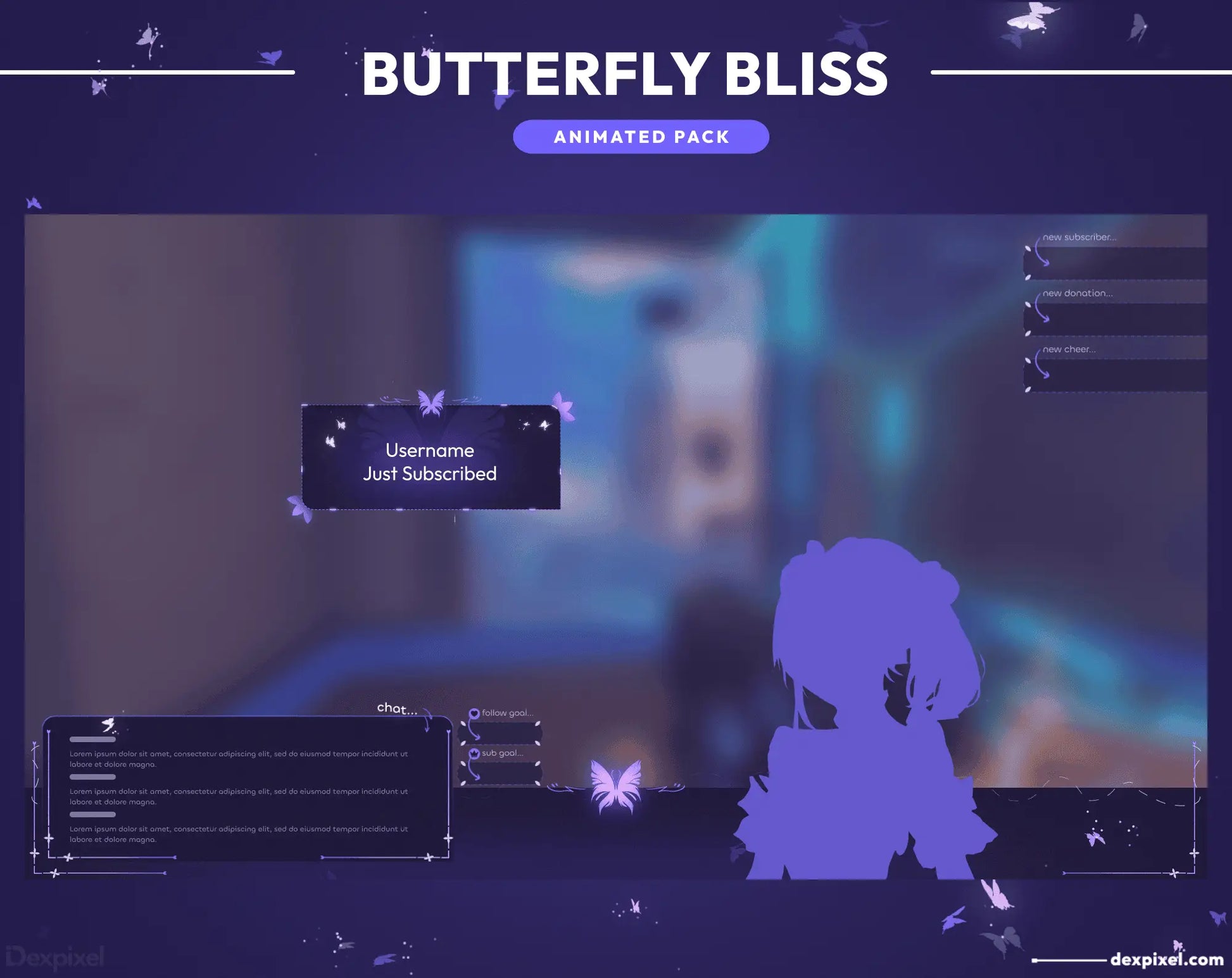 purple vtuber stream pack pastel theme