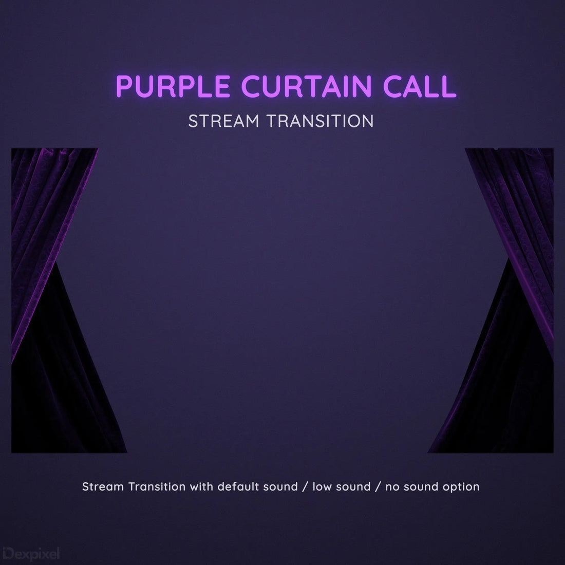 violet purple theater curtain stream transition