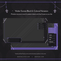 Dark themed streaming overlay with purple accents and anchor decorations.