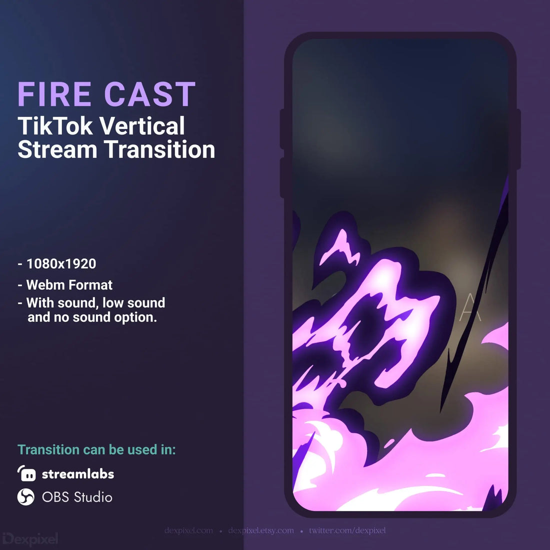 TikTok stream transition graphic.