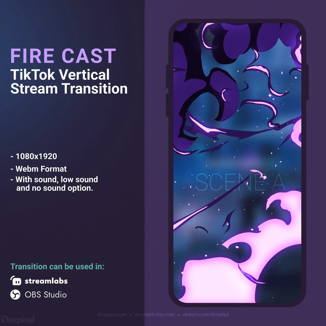 TikTok stream transition graphic.