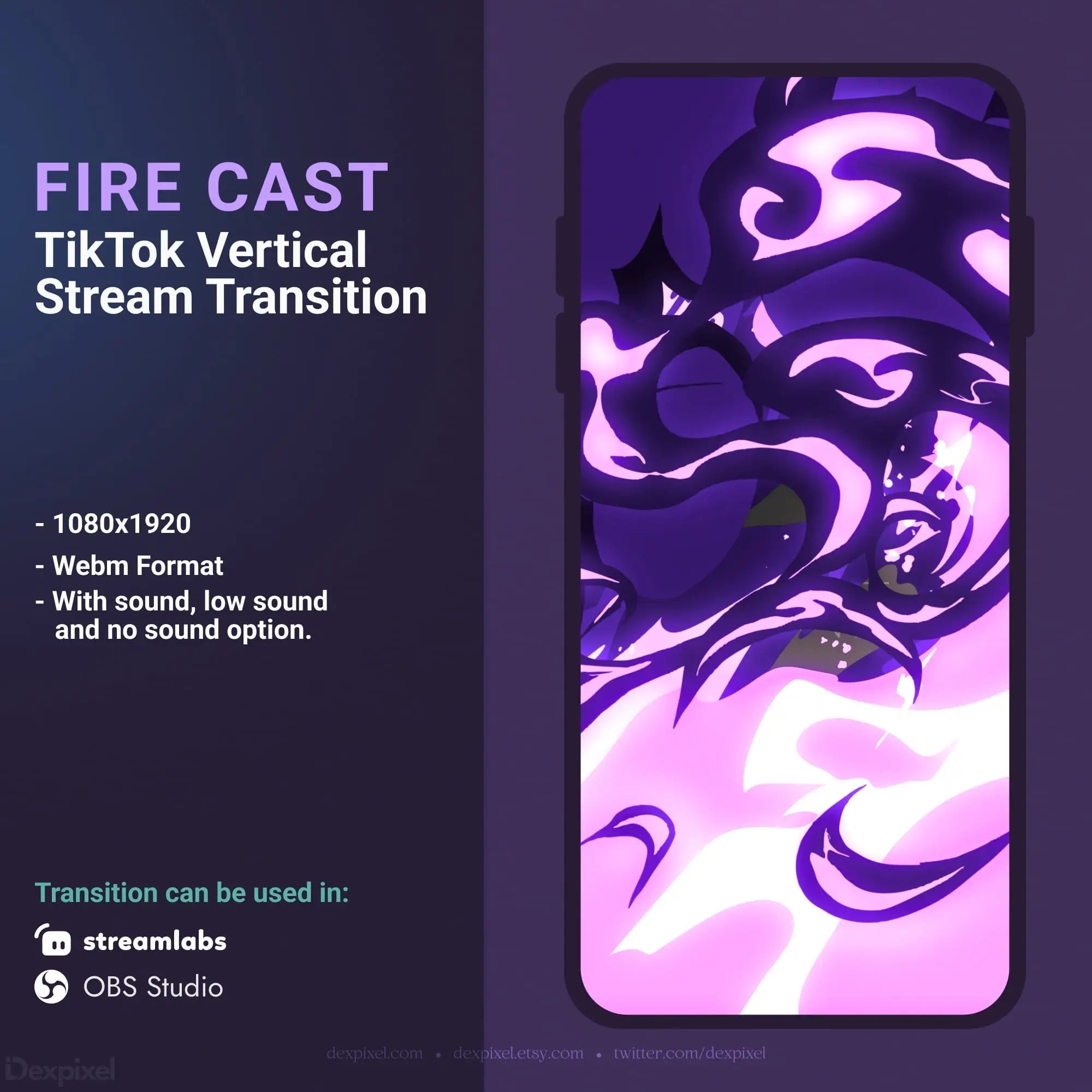 TikTok vertical stream transition.