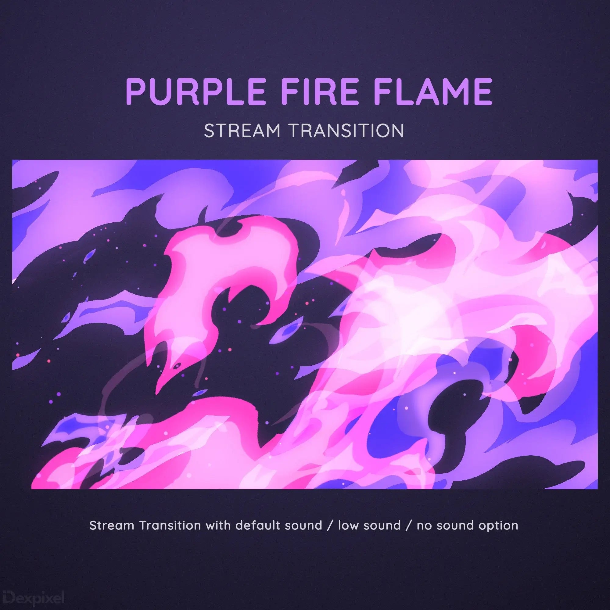 Fire flame cast purple, pink cartoon transition