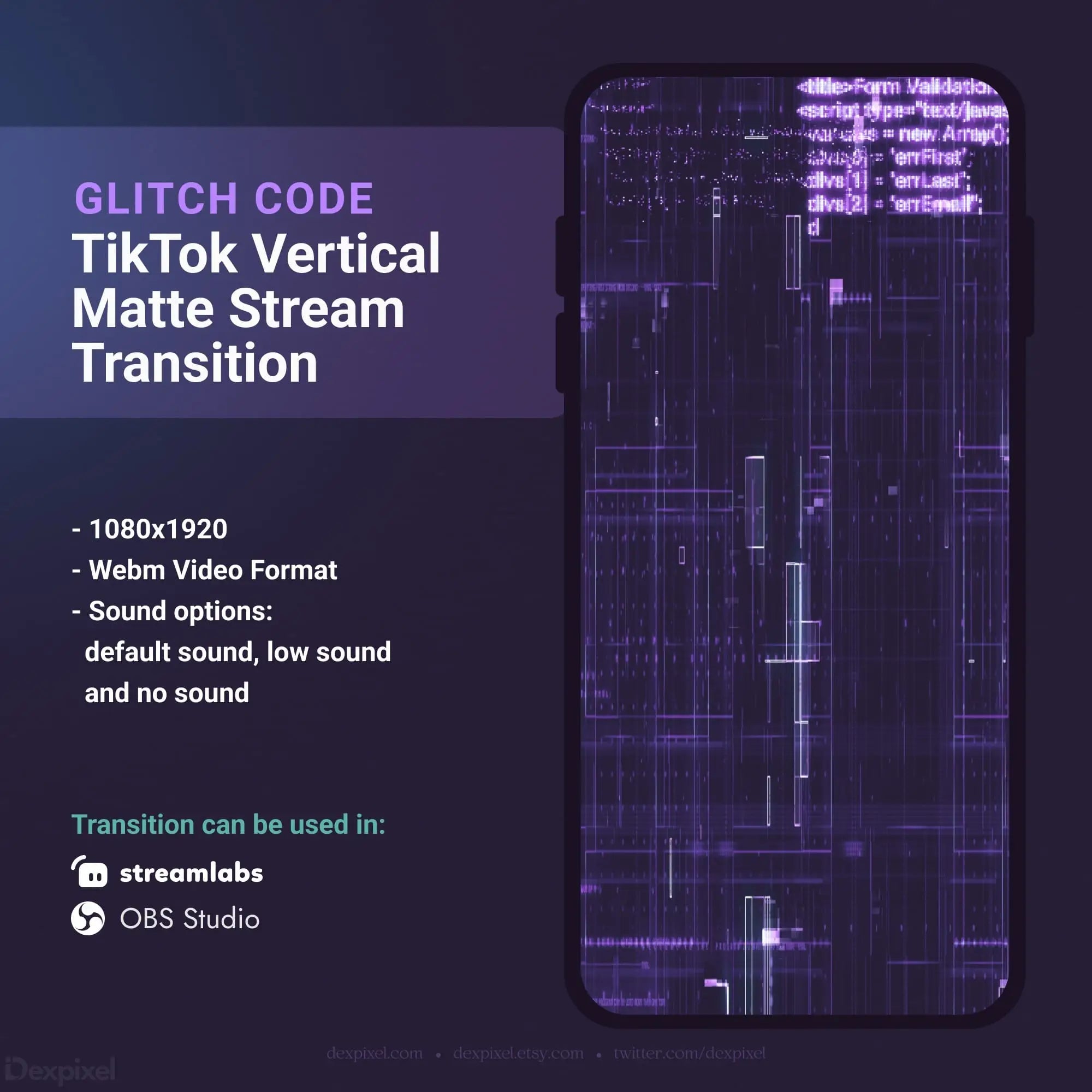 TikTok vertical matte stream transition.