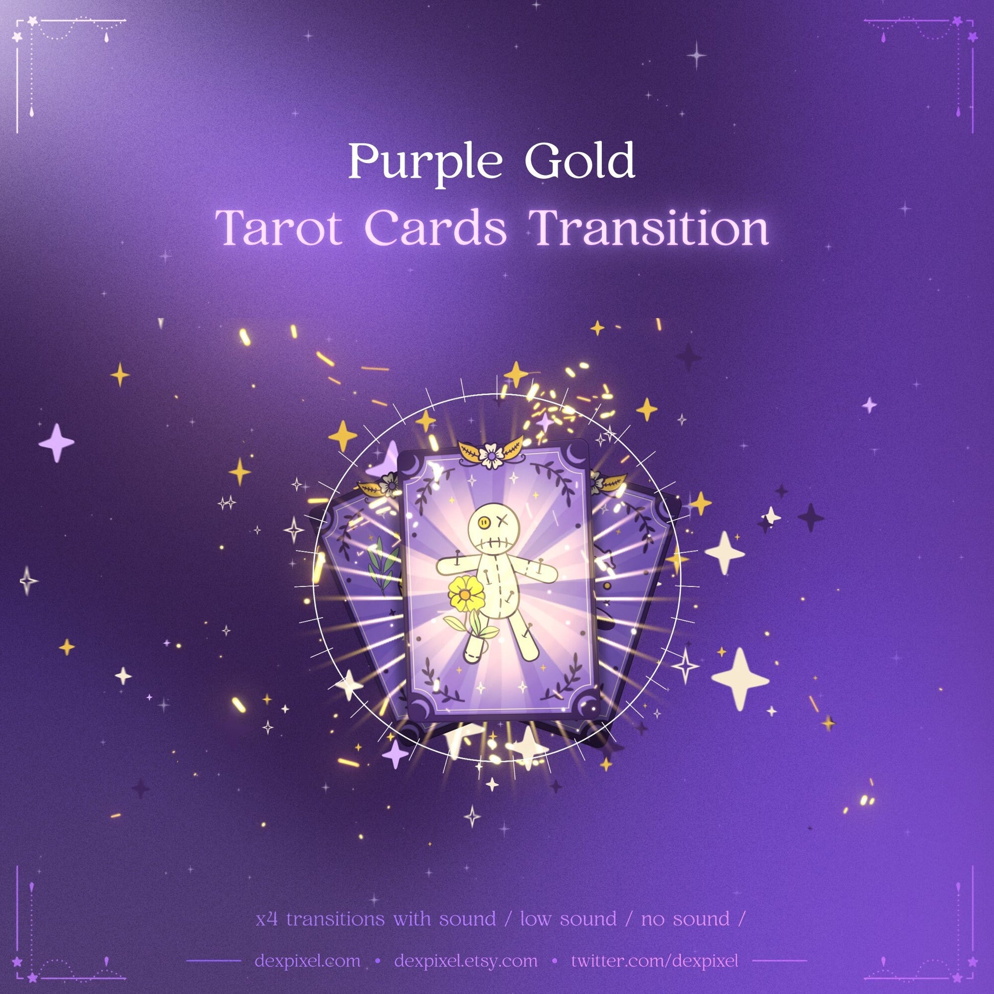 purple gold twitch transitions for streaming