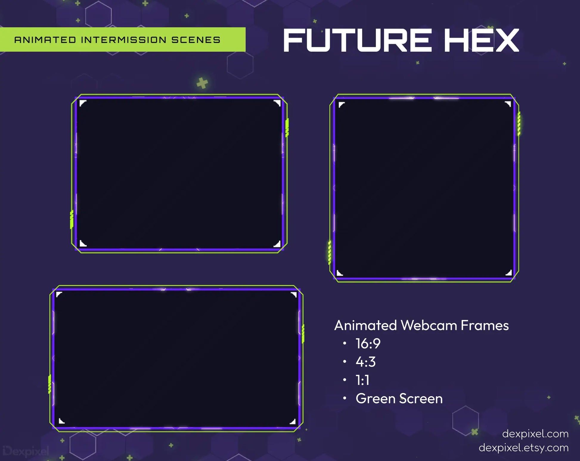 Animated webcam frames with various aspect ratios.