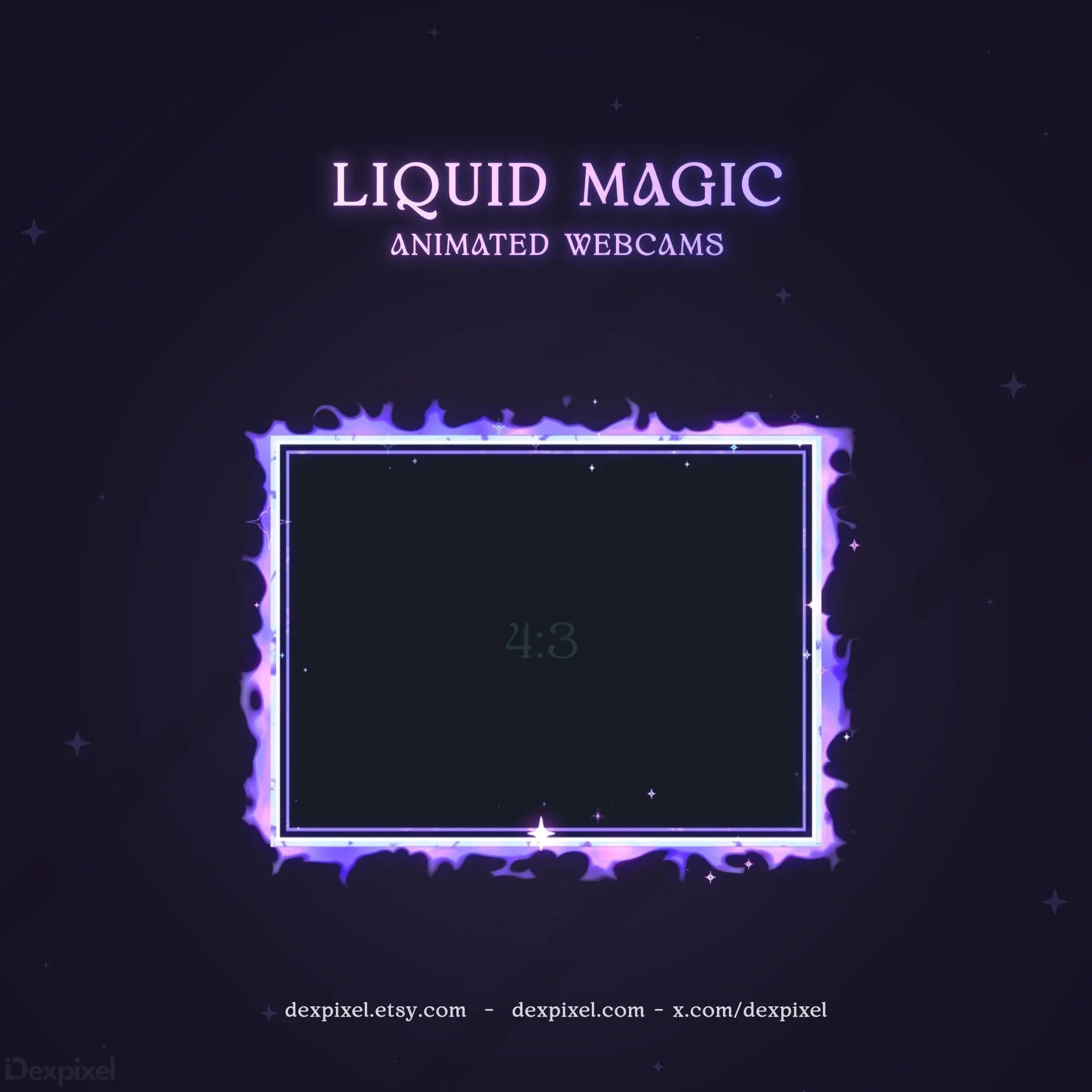 twitch webcam overlay liquid magic
