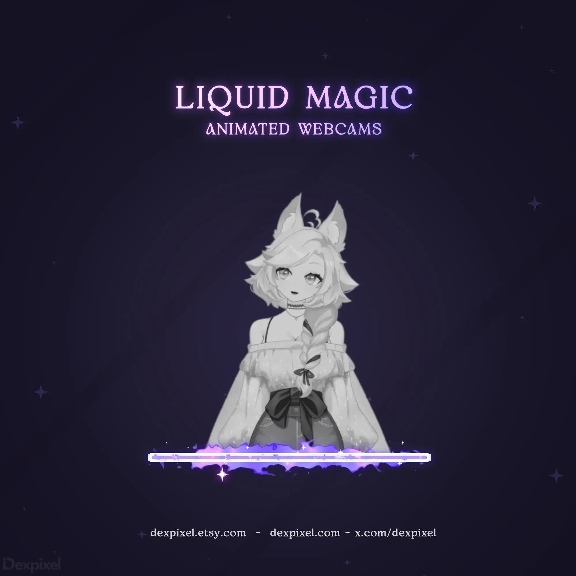 vtuber liquid magic webcam overlay
