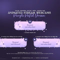 Purple Pastel Dream Alerts featuring animated stream alerts in pink and purple pastel themes