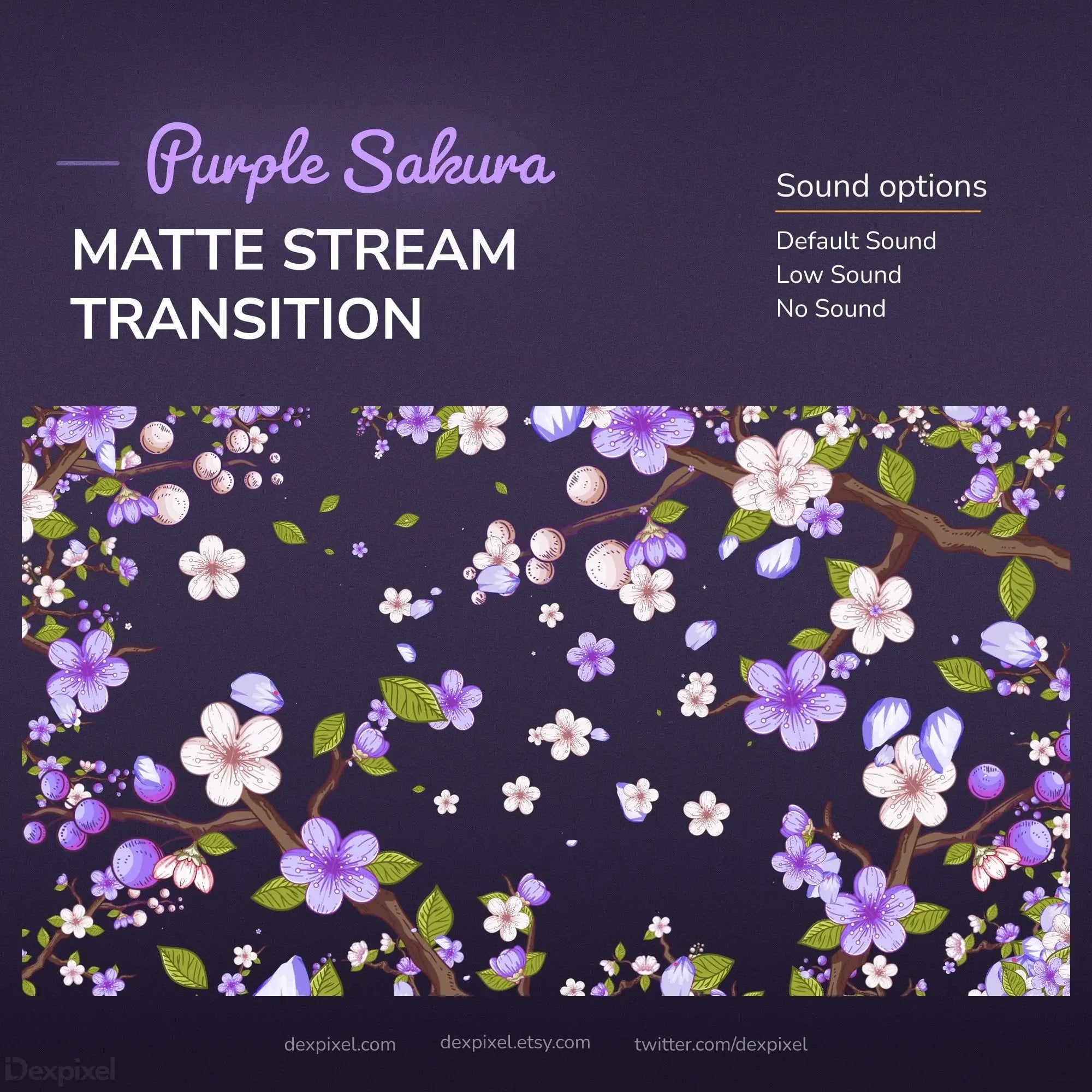 Purple sakura matte stream transition.