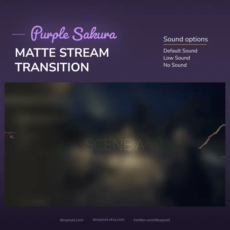 Purple Sakura matte stream transition.