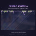 purple wisteria floral stream alerts for vtuber twitch
