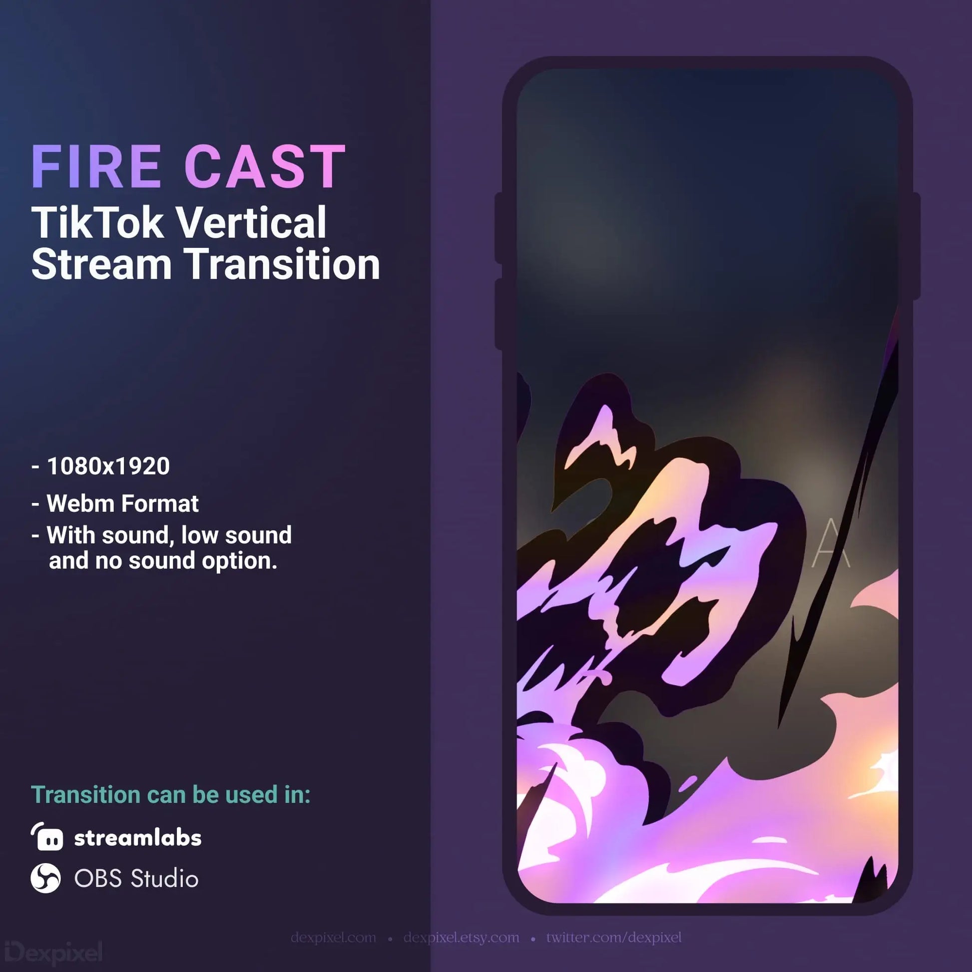 TikTok stream transition template.
