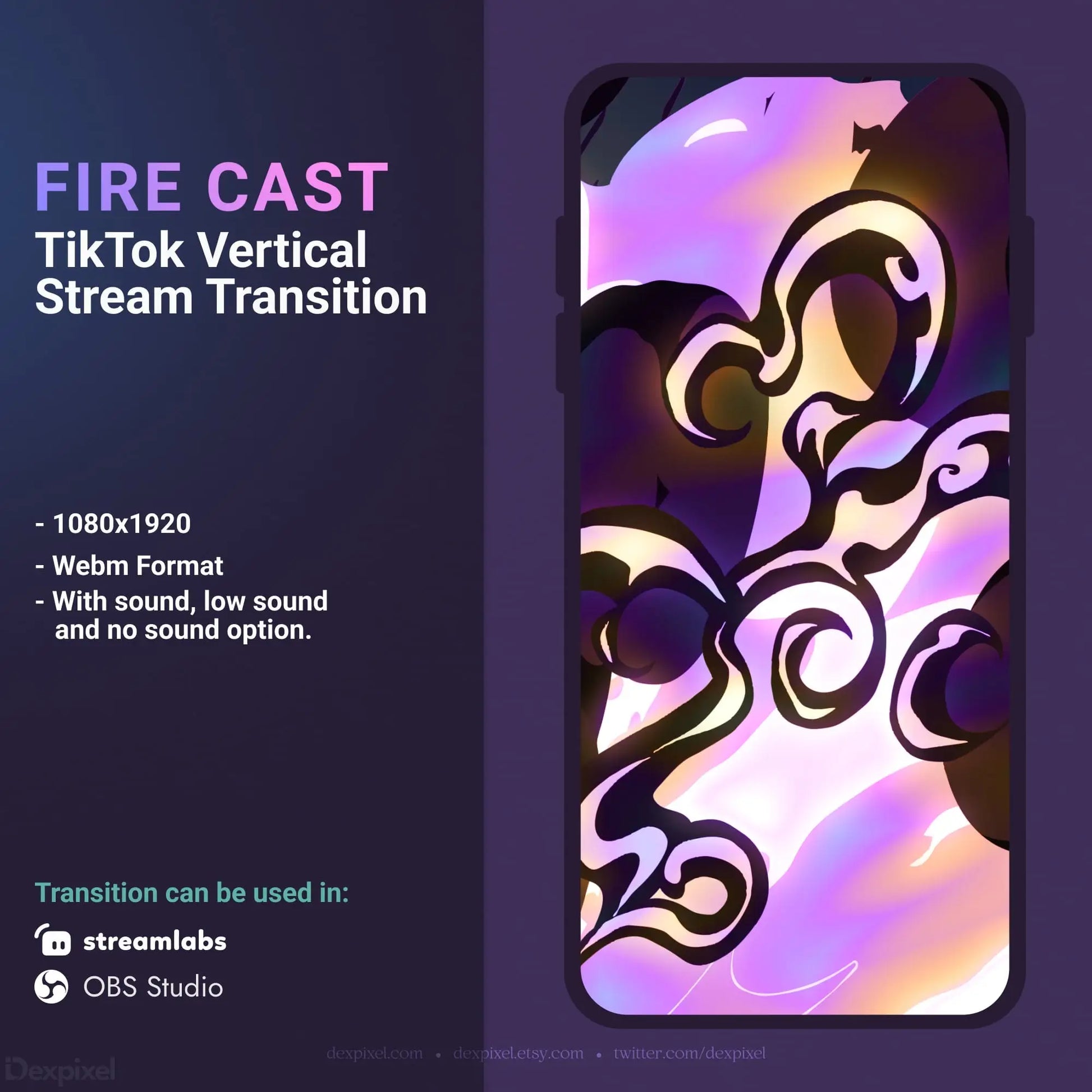 TikTok vertical stream transition.