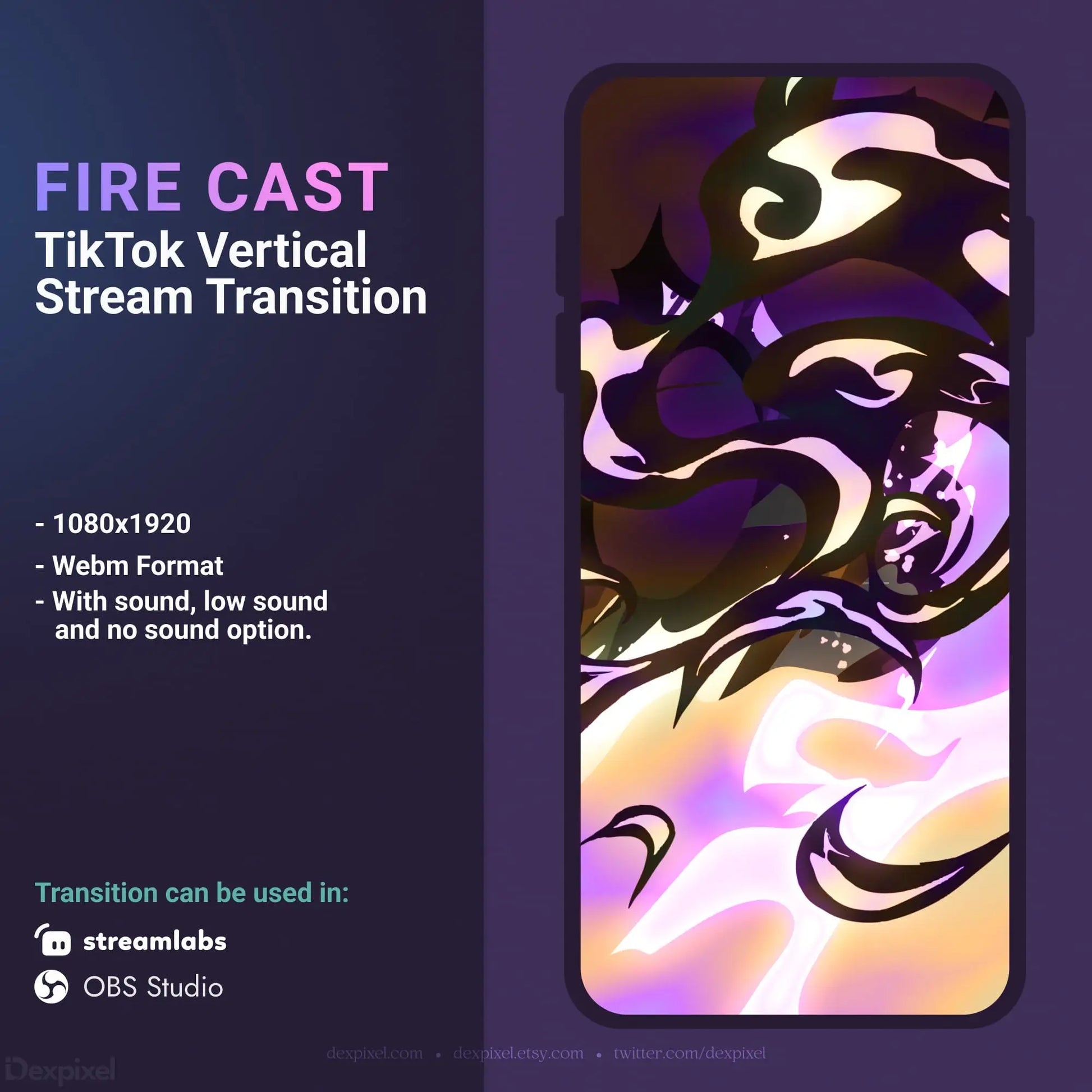 TikTok vertical stream transition.
