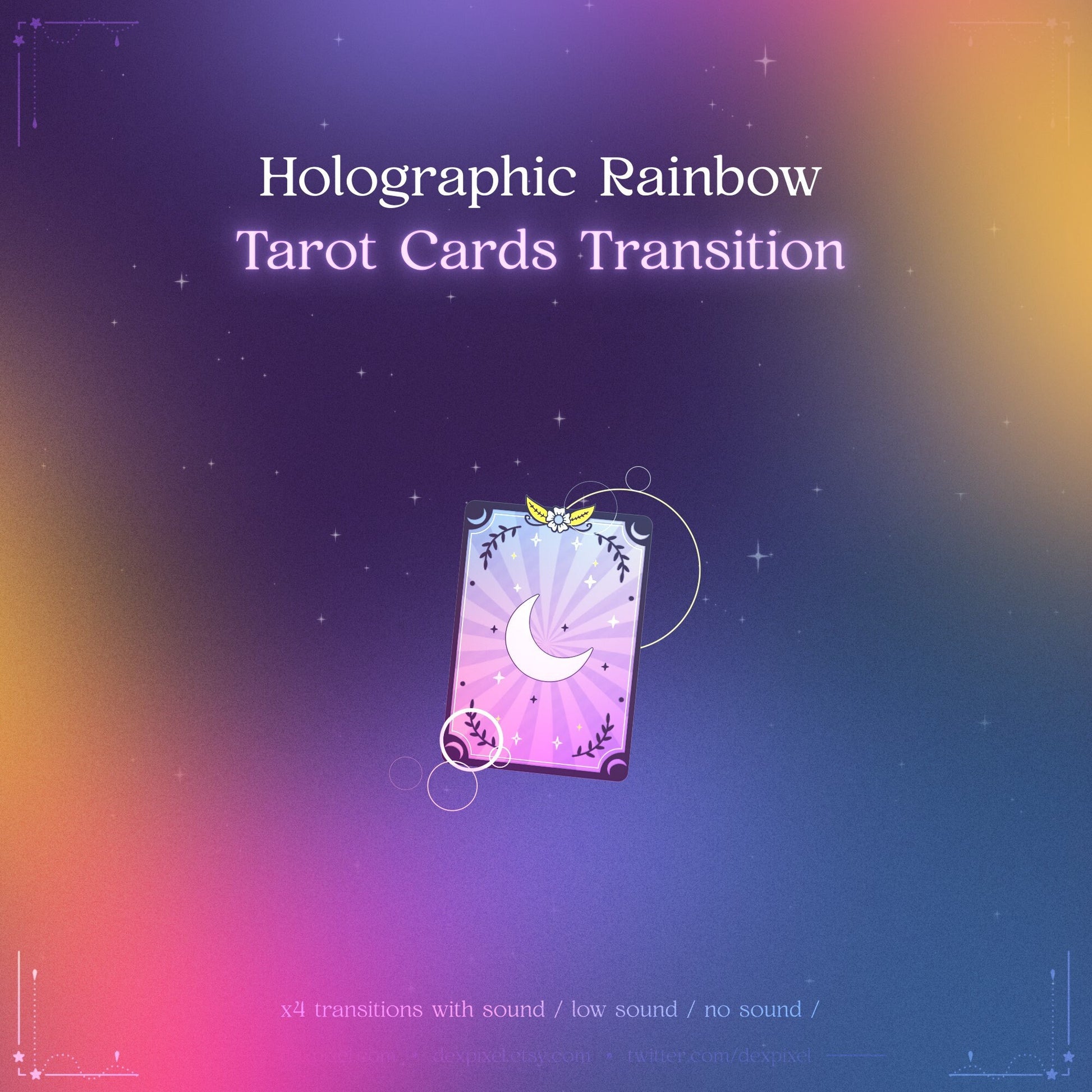 rainbow holographic twitch transitions