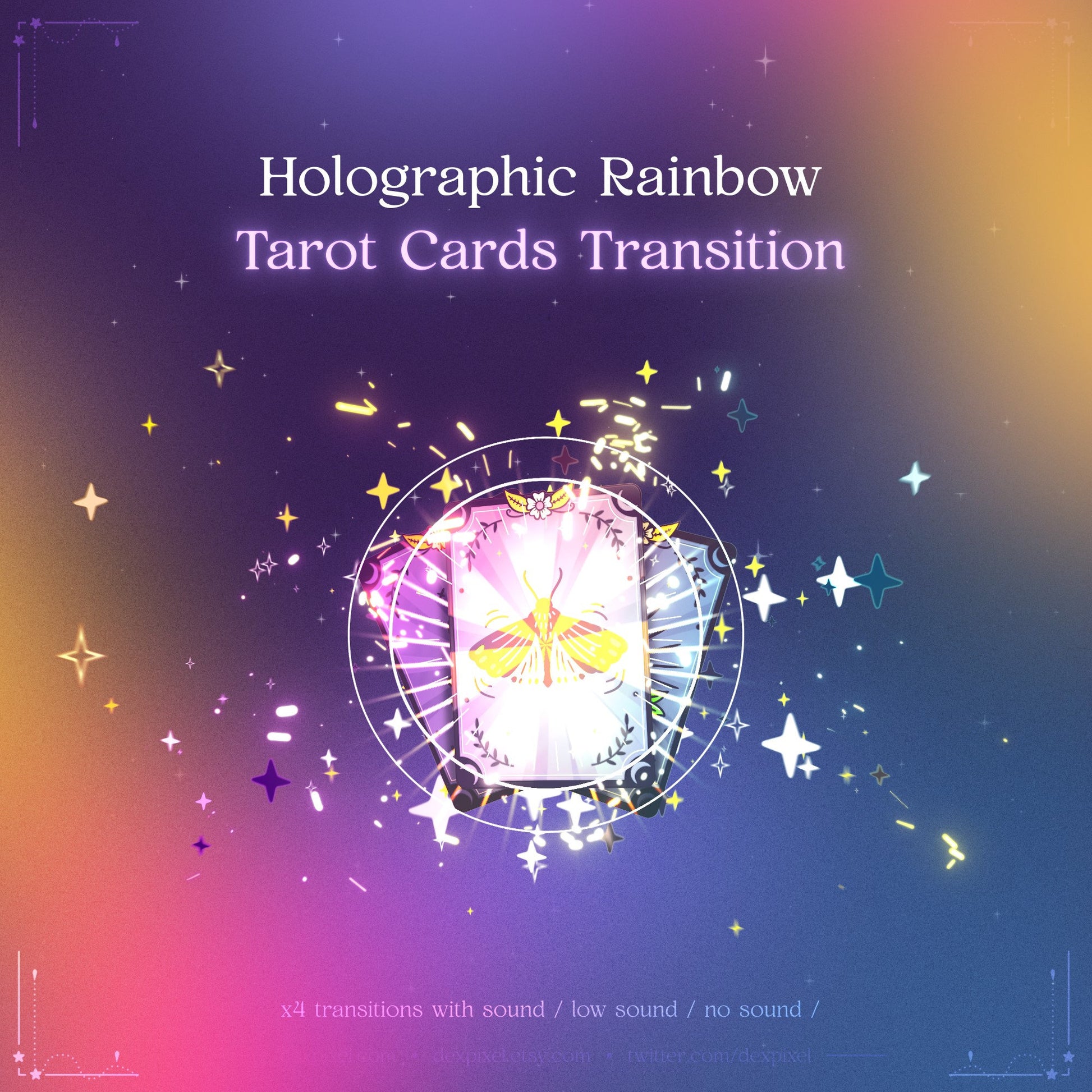 rainbow holographic vtuber transition