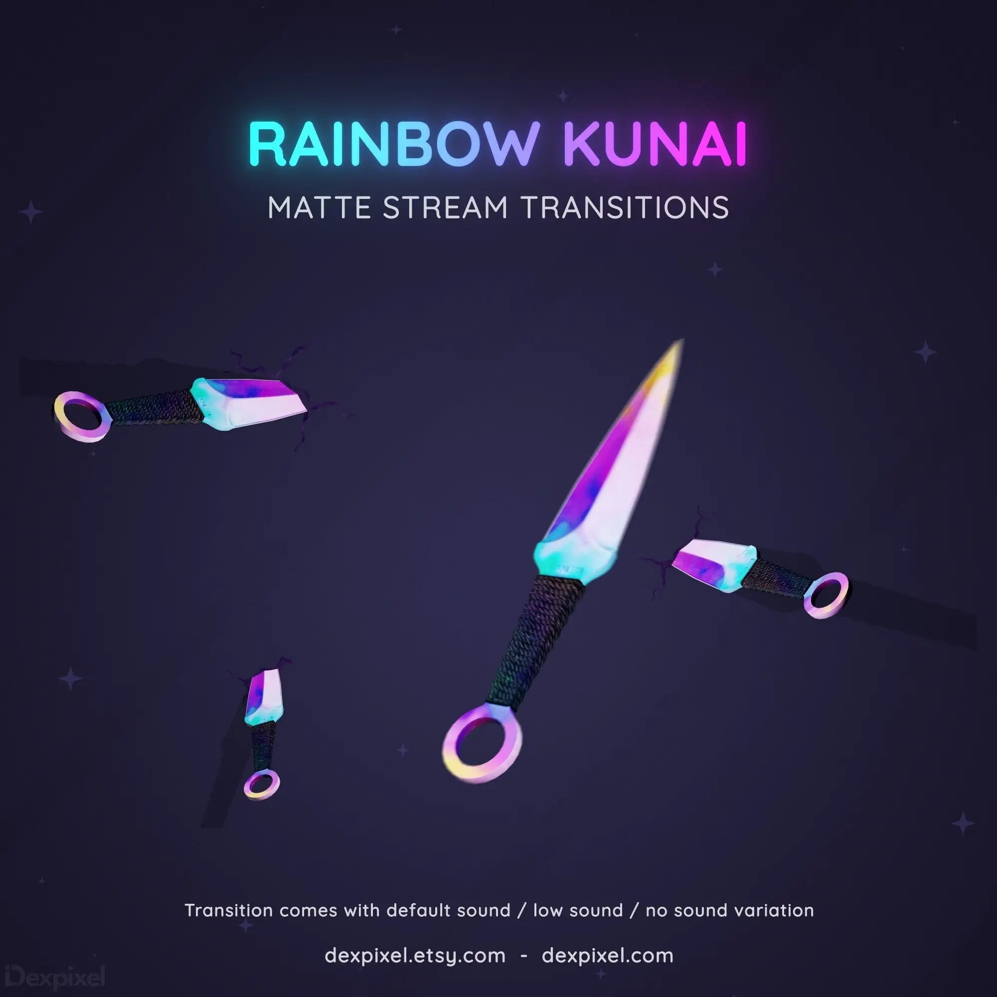 rainbow matte ninja stream transition obs
