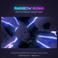 cartoon rainbow kunai stinger stream transition
