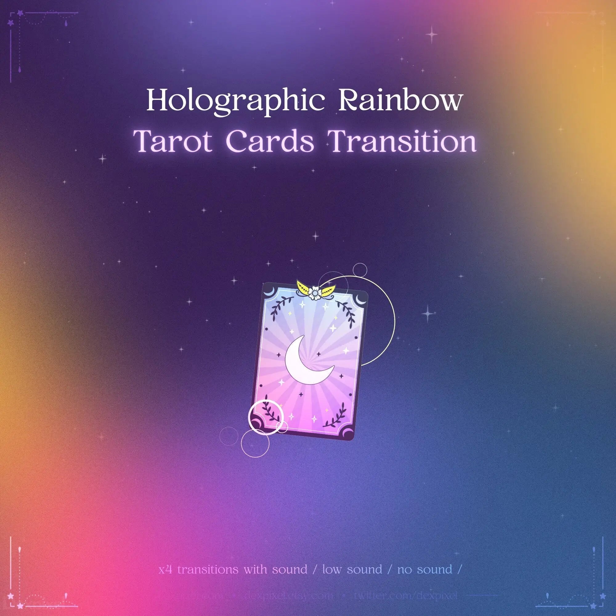 rainbow holographic twitch transitions