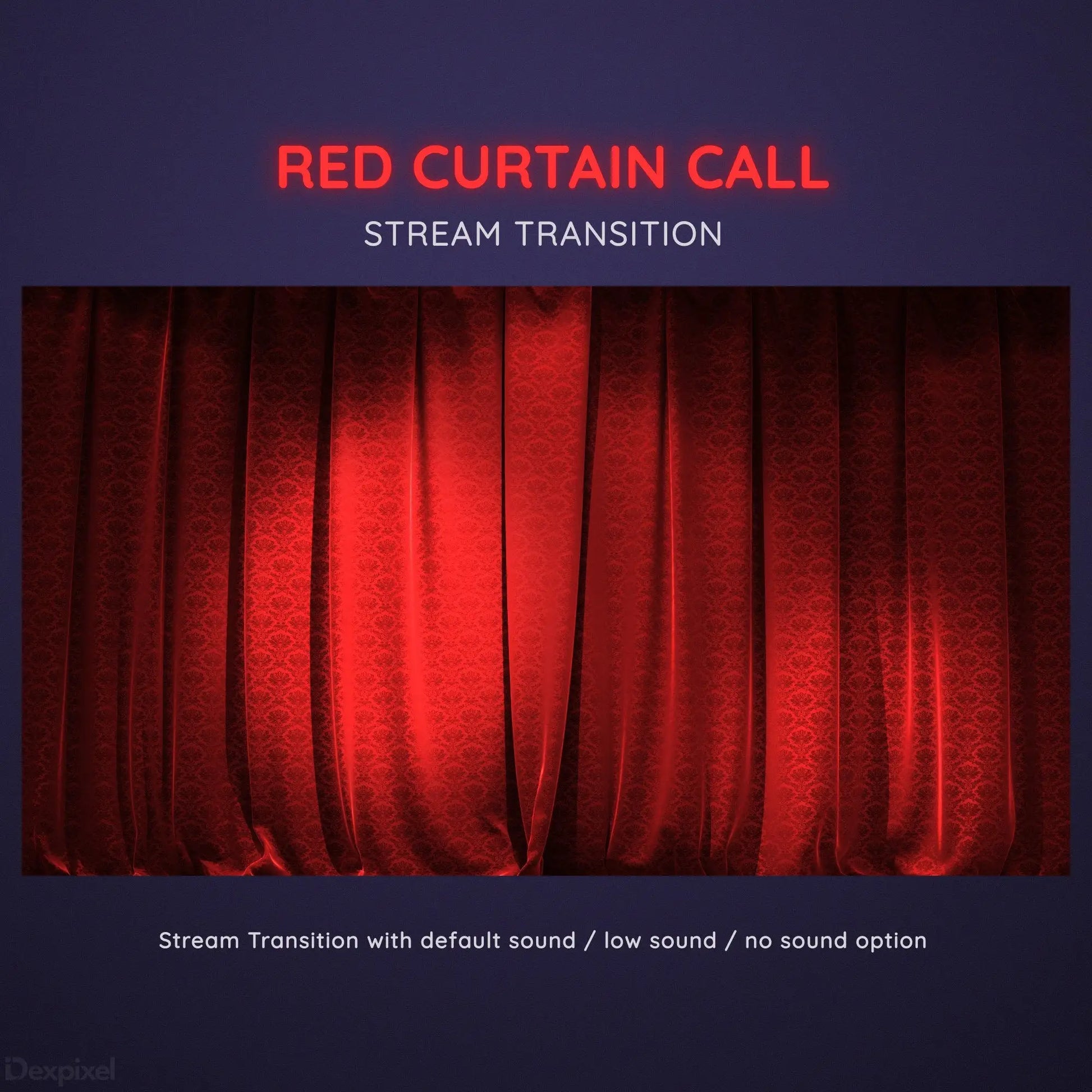 crimson red curtain stream transition
