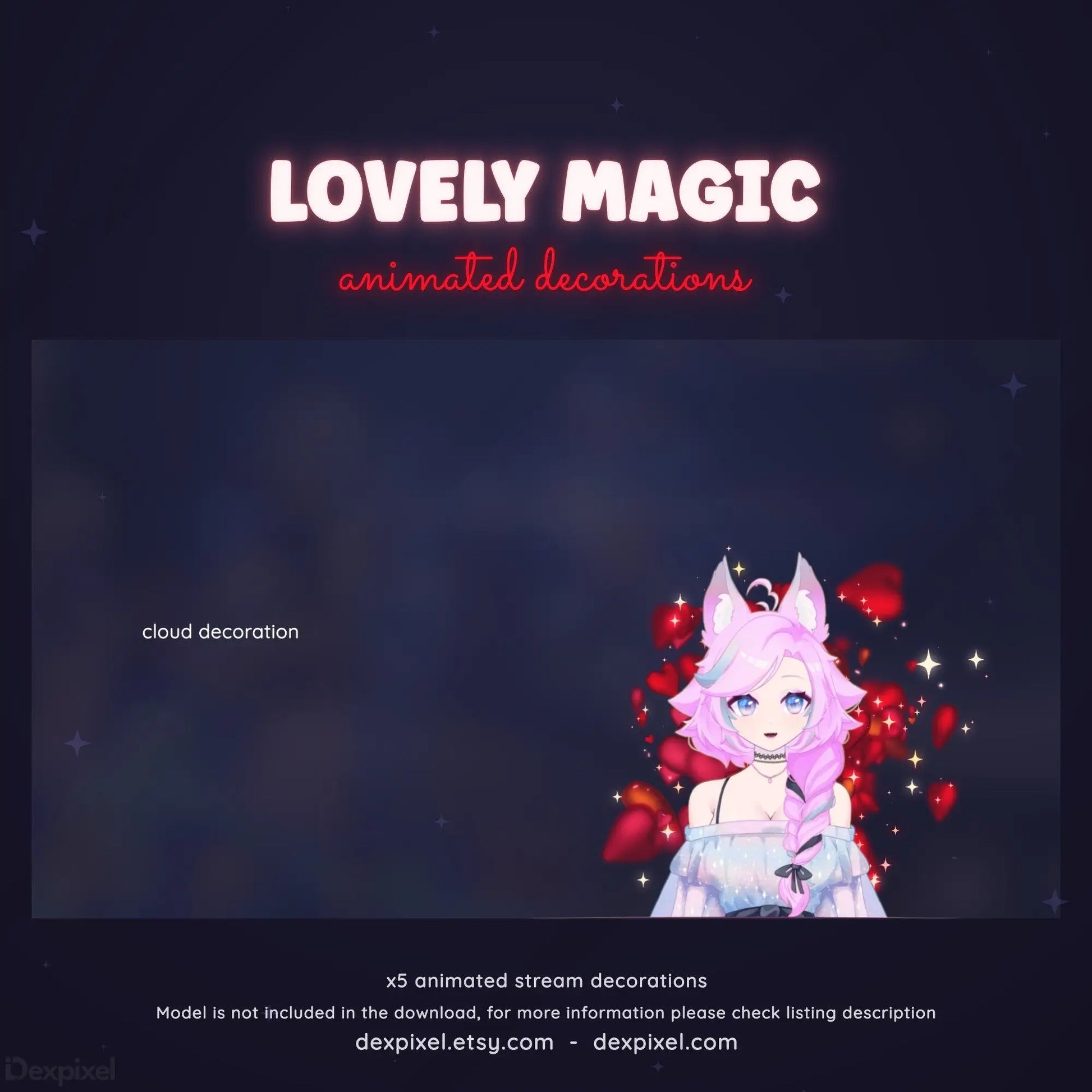 cute animated overlay floating hearts
