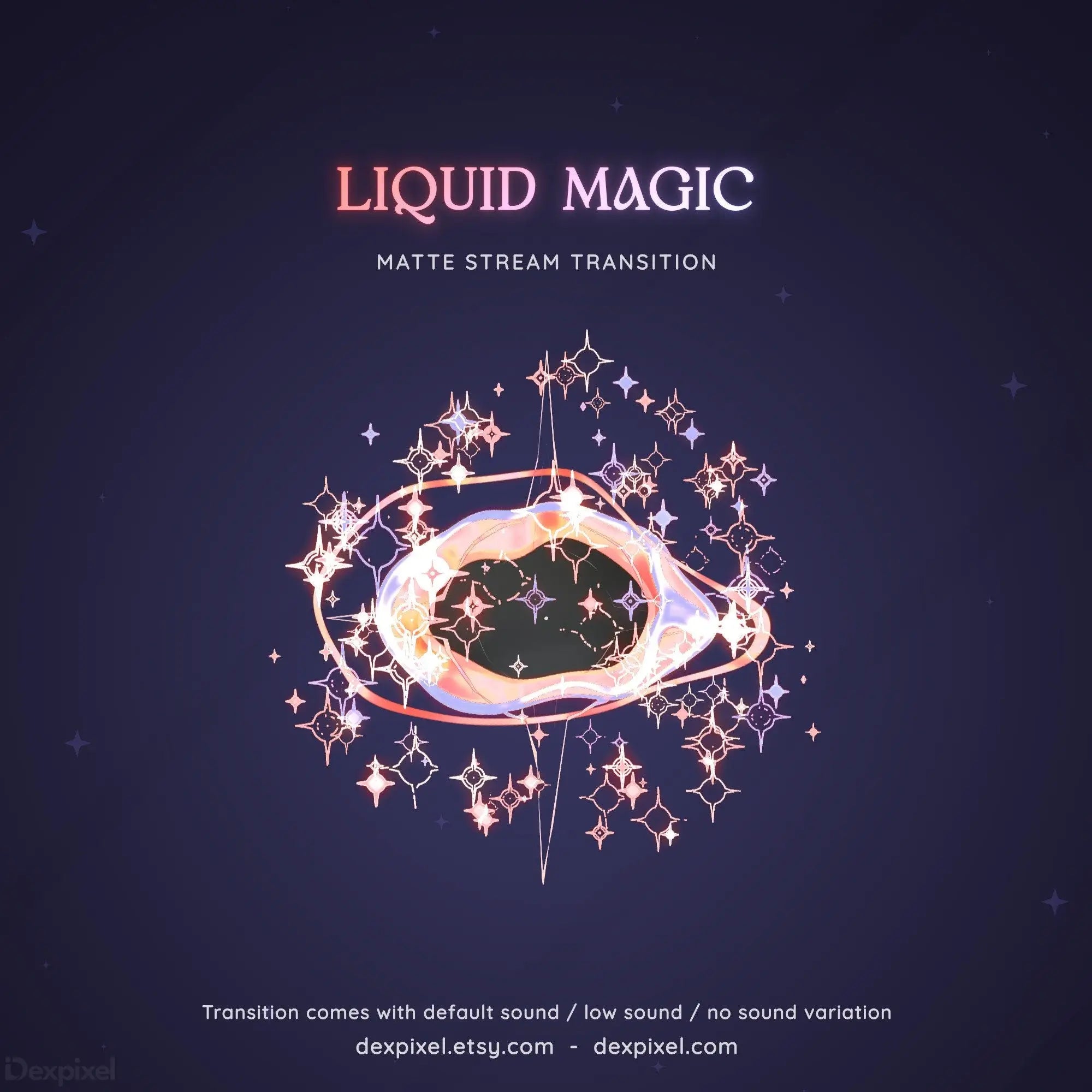 animated liquid magic pastel stinger transition
