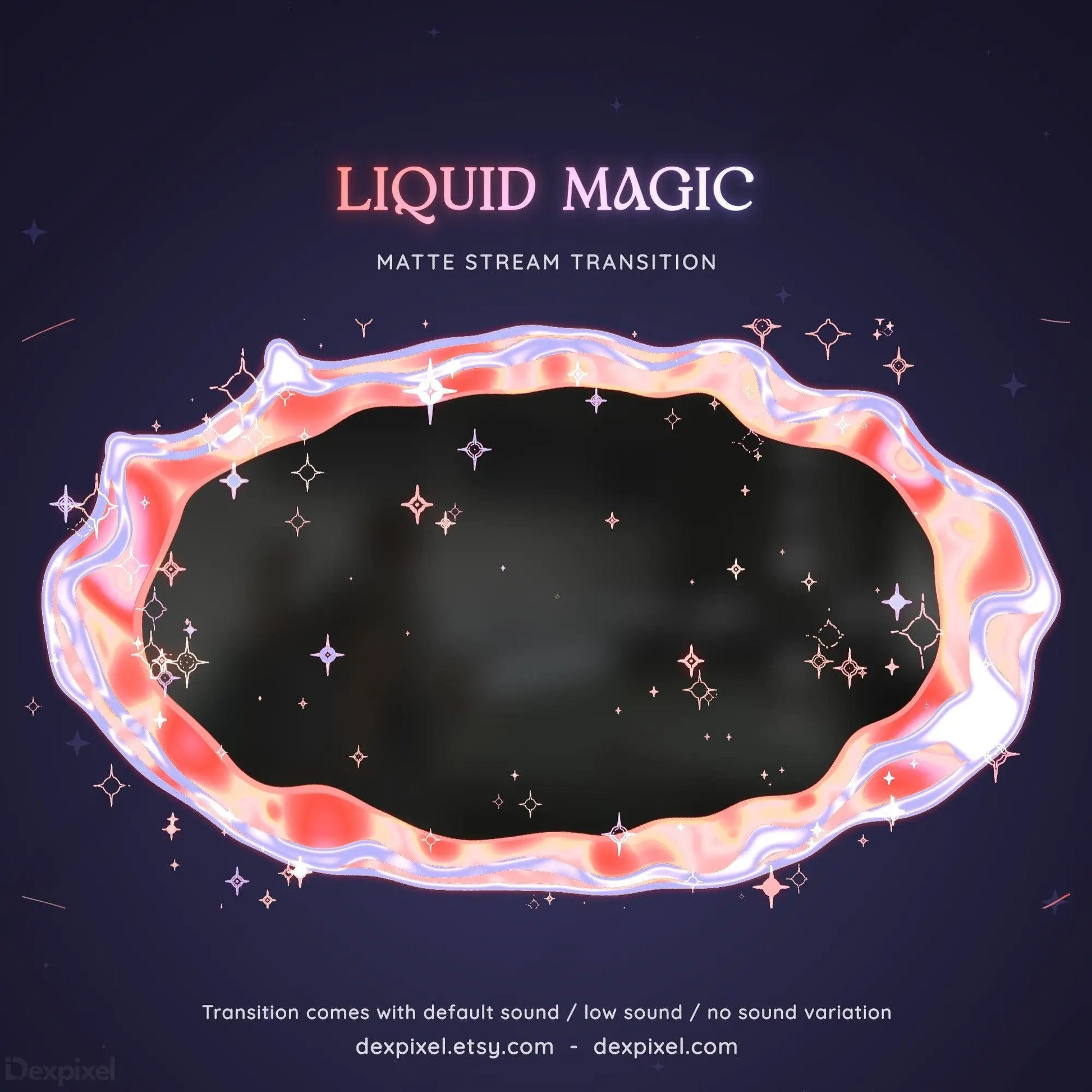 red liquid stars magic stream transition
