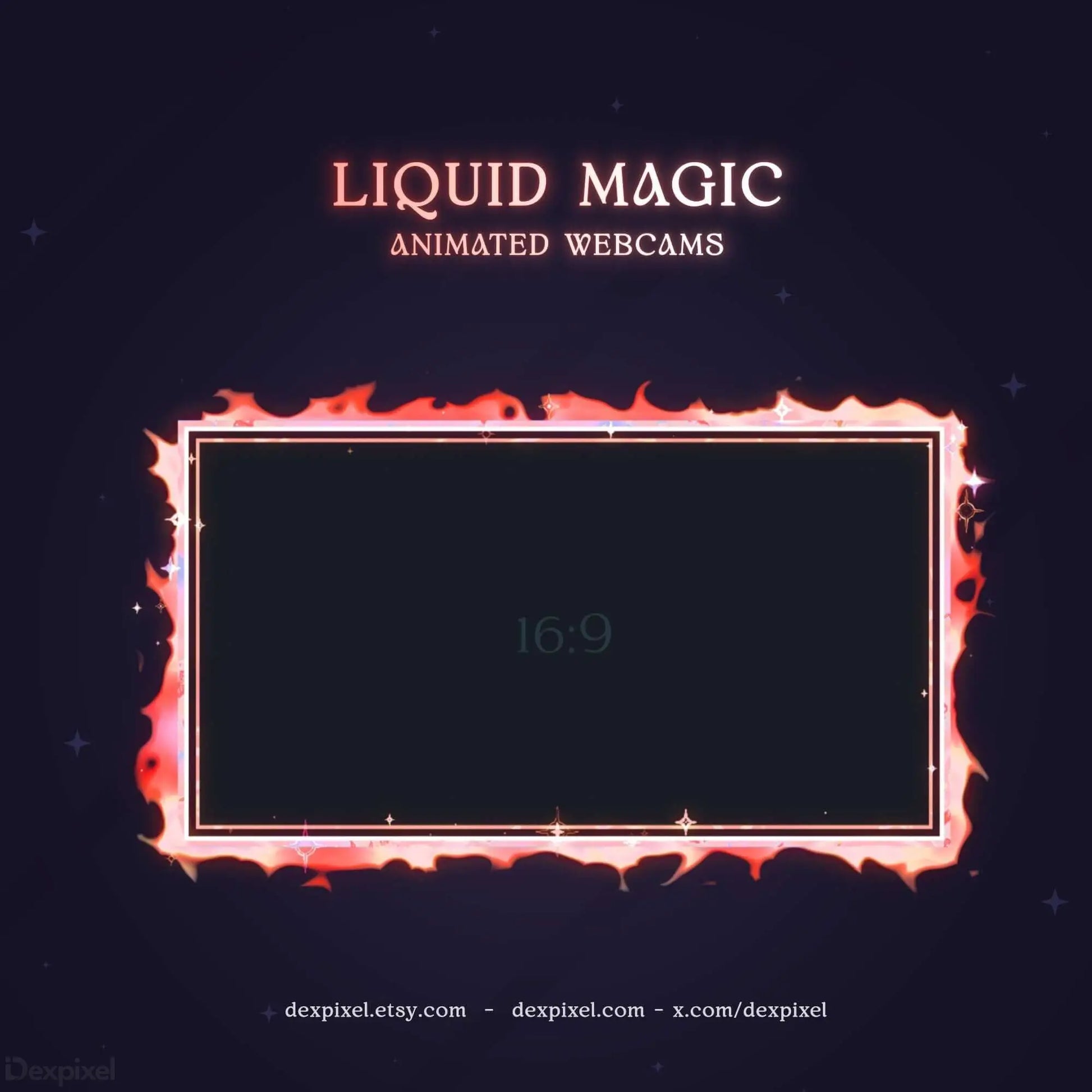 liquid magic webcam overlay animated
