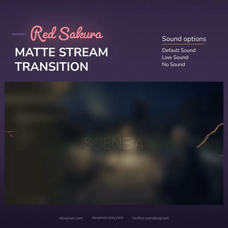 Red Sakura matte stream transition.