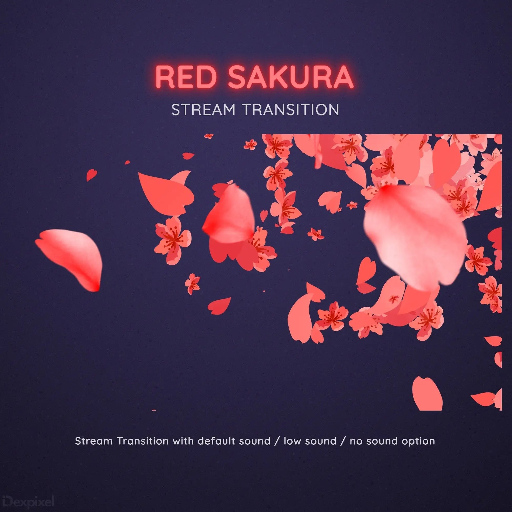 twitch animated sakura transition