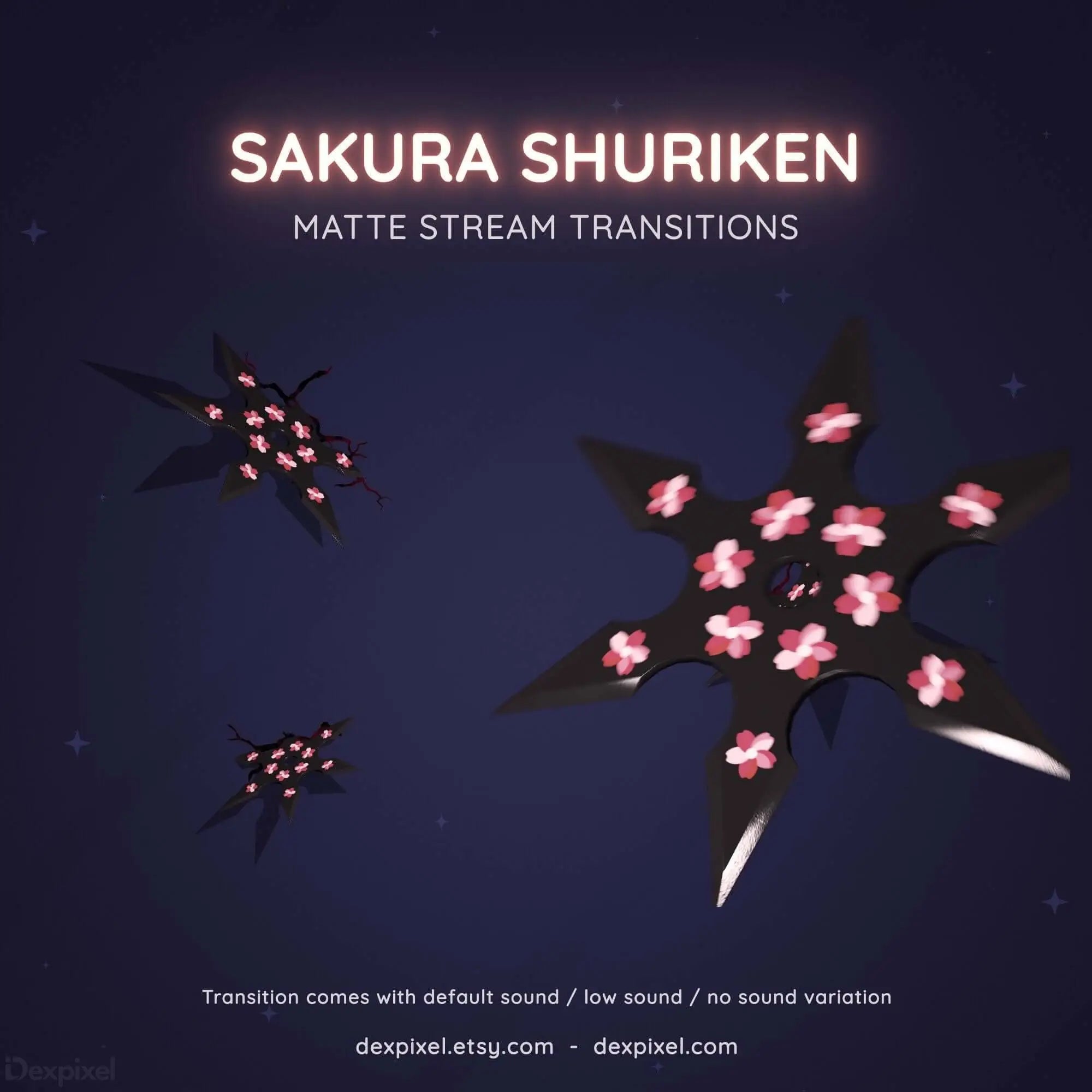 shuriken cherry blossom stream transition
