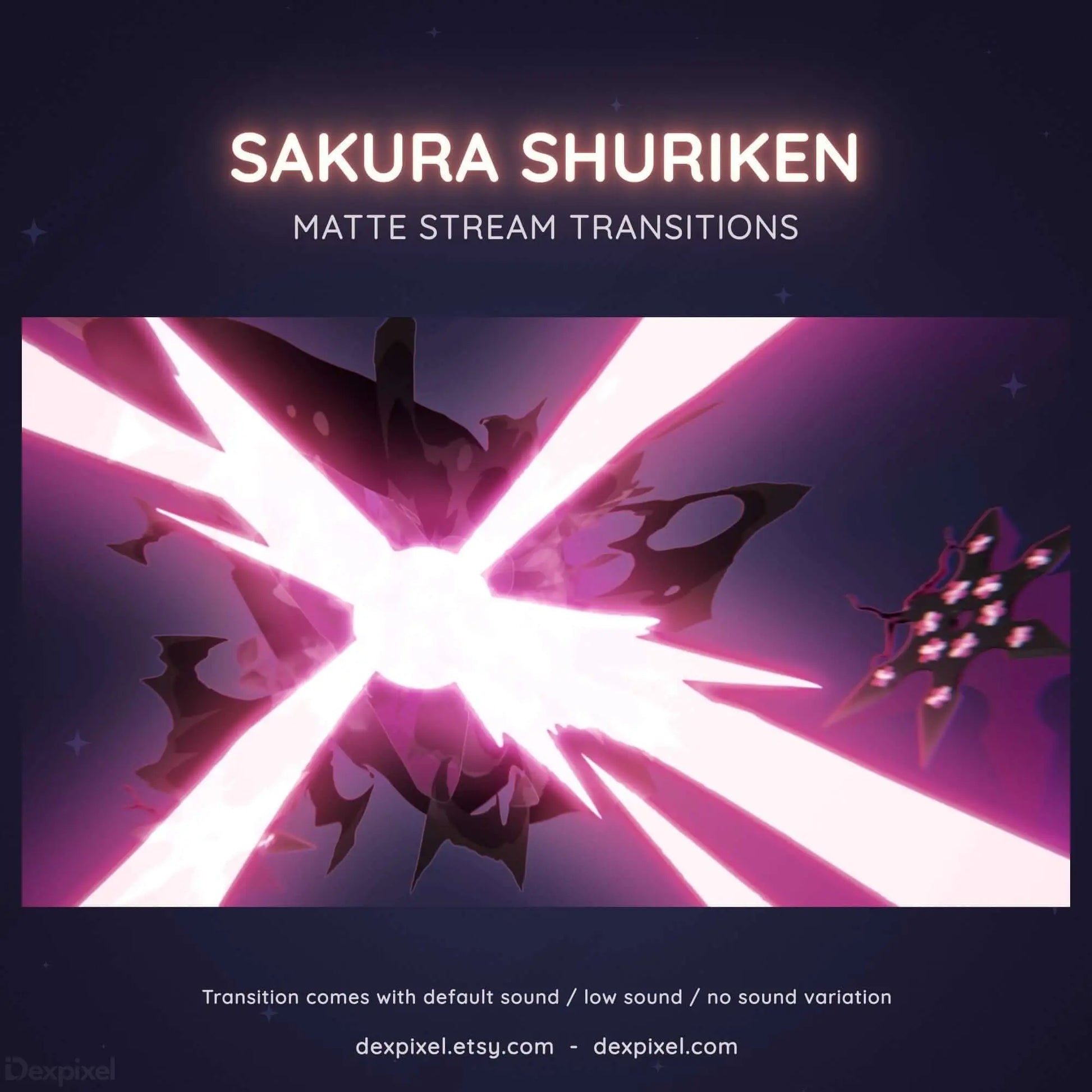 red matte shuriken stream transition obs
