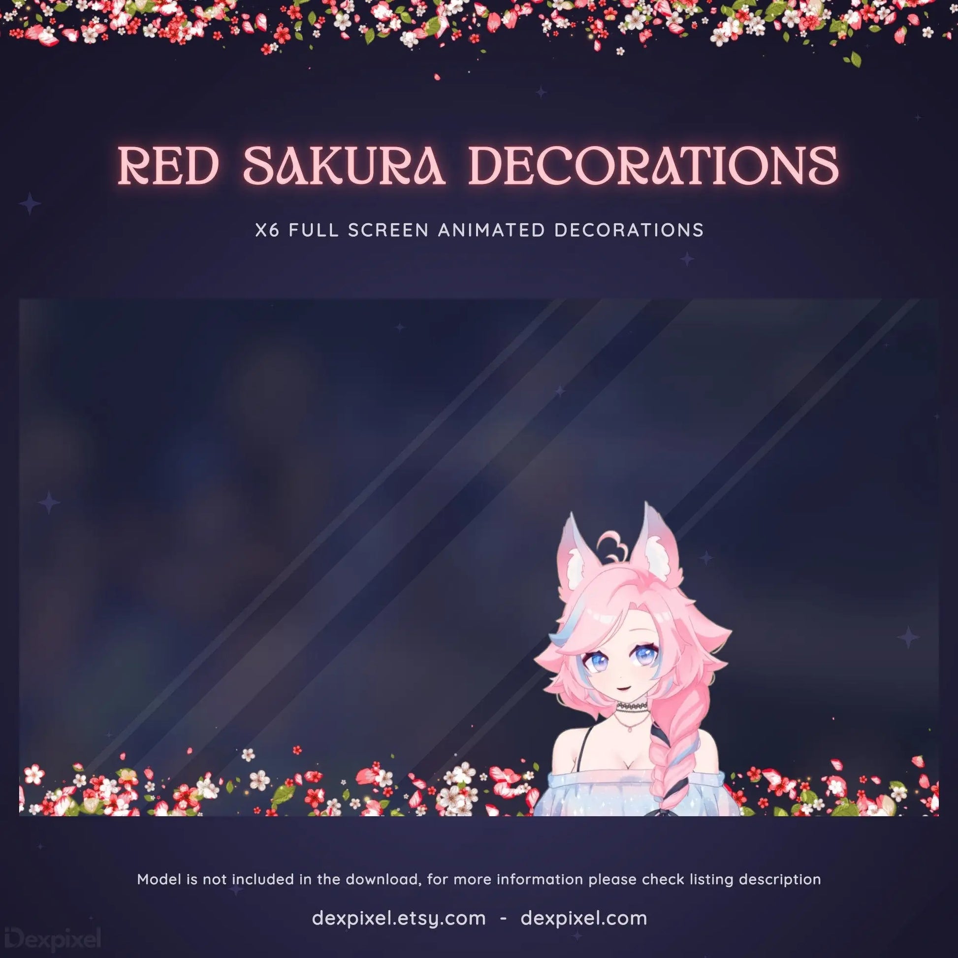 cherry blossom stream add on decoration
