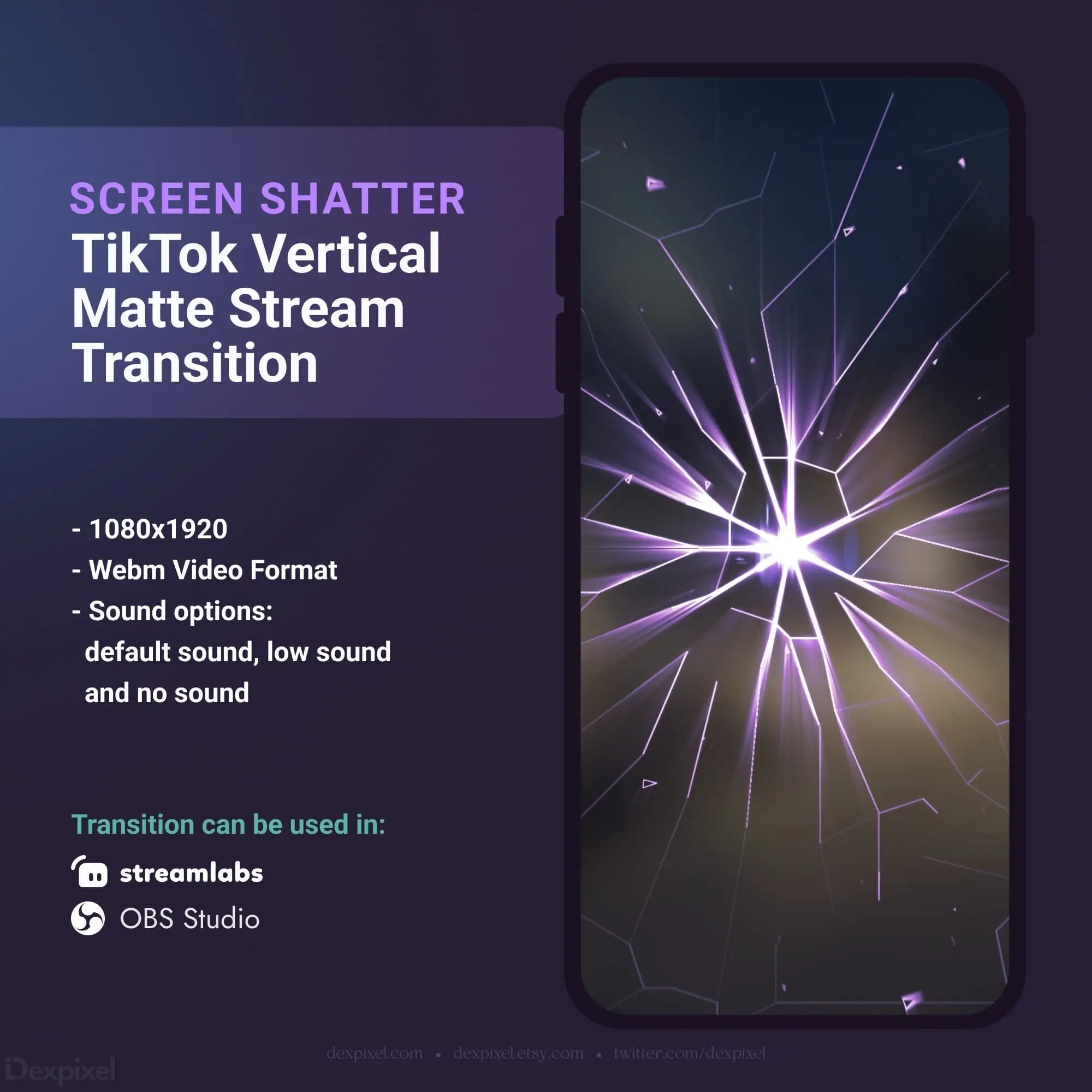 TikTok vertical matte stream transition.