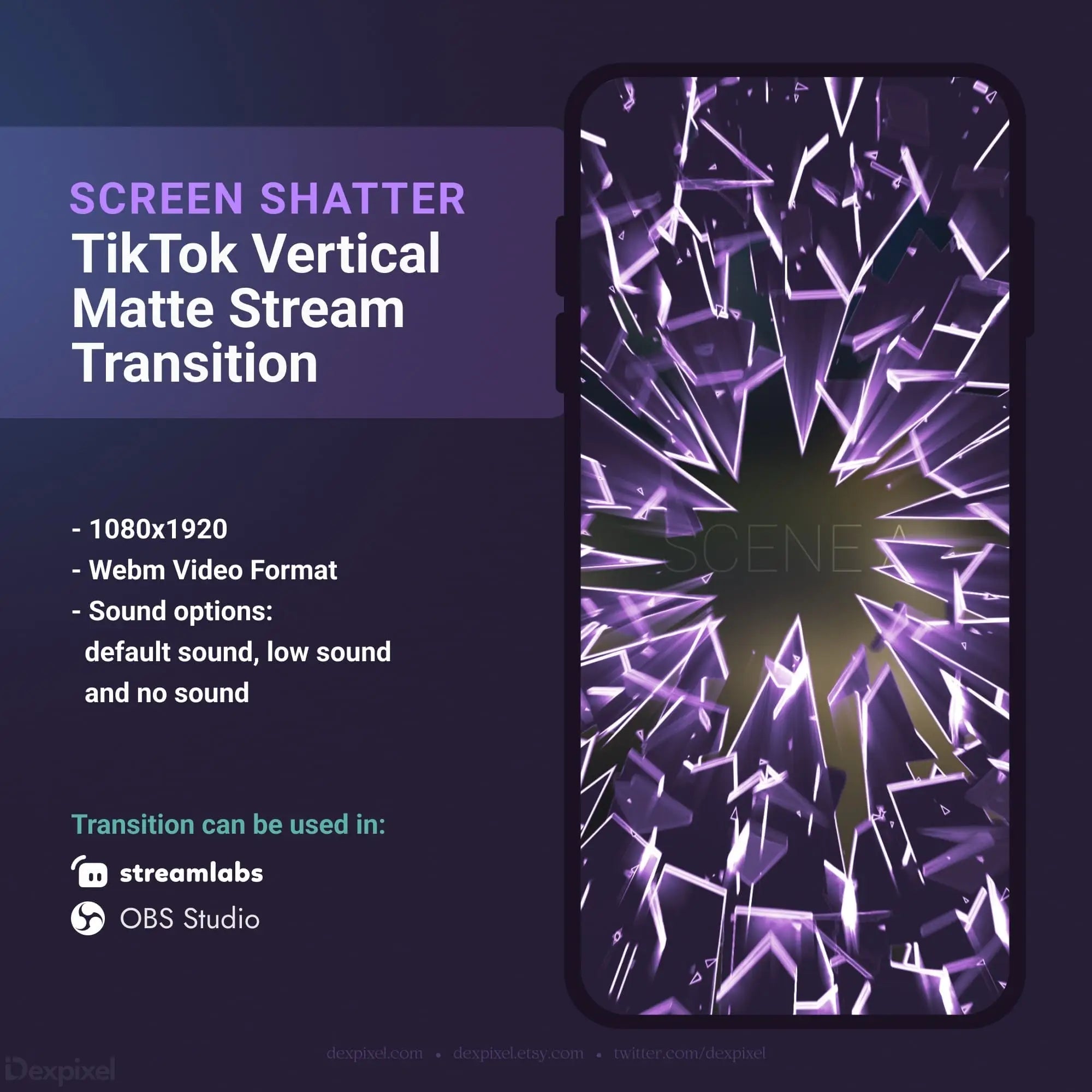 TikTok vertical matte stream transition.