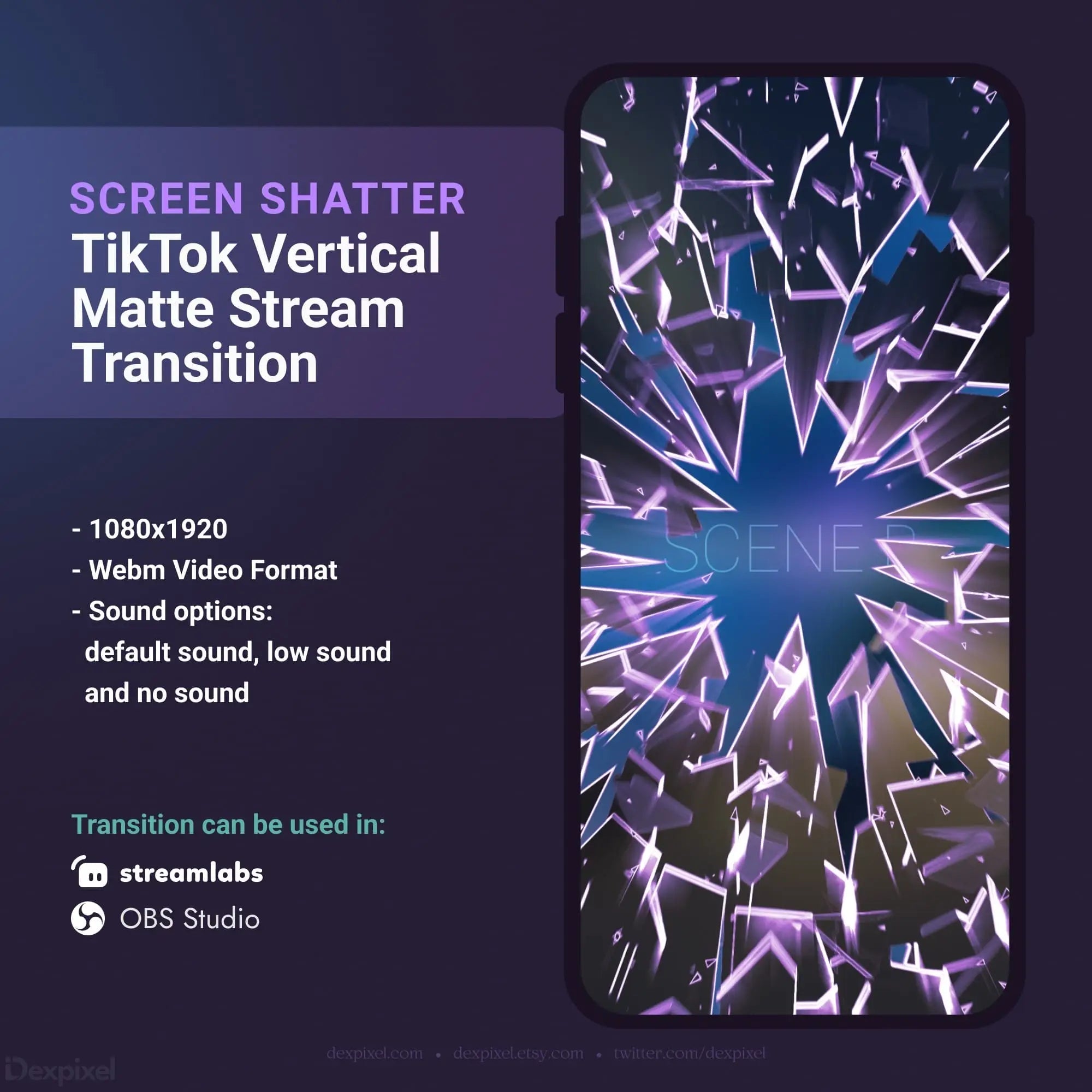 TikTok vertical matte stream transition.
