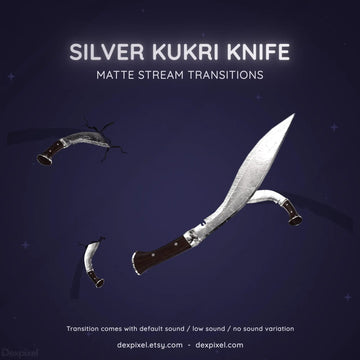 silver grey kukri knives ninja matte stream transition
