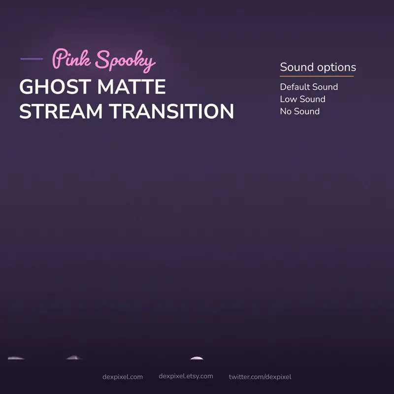 A digital stream transition with ghost matte effects and sound options.