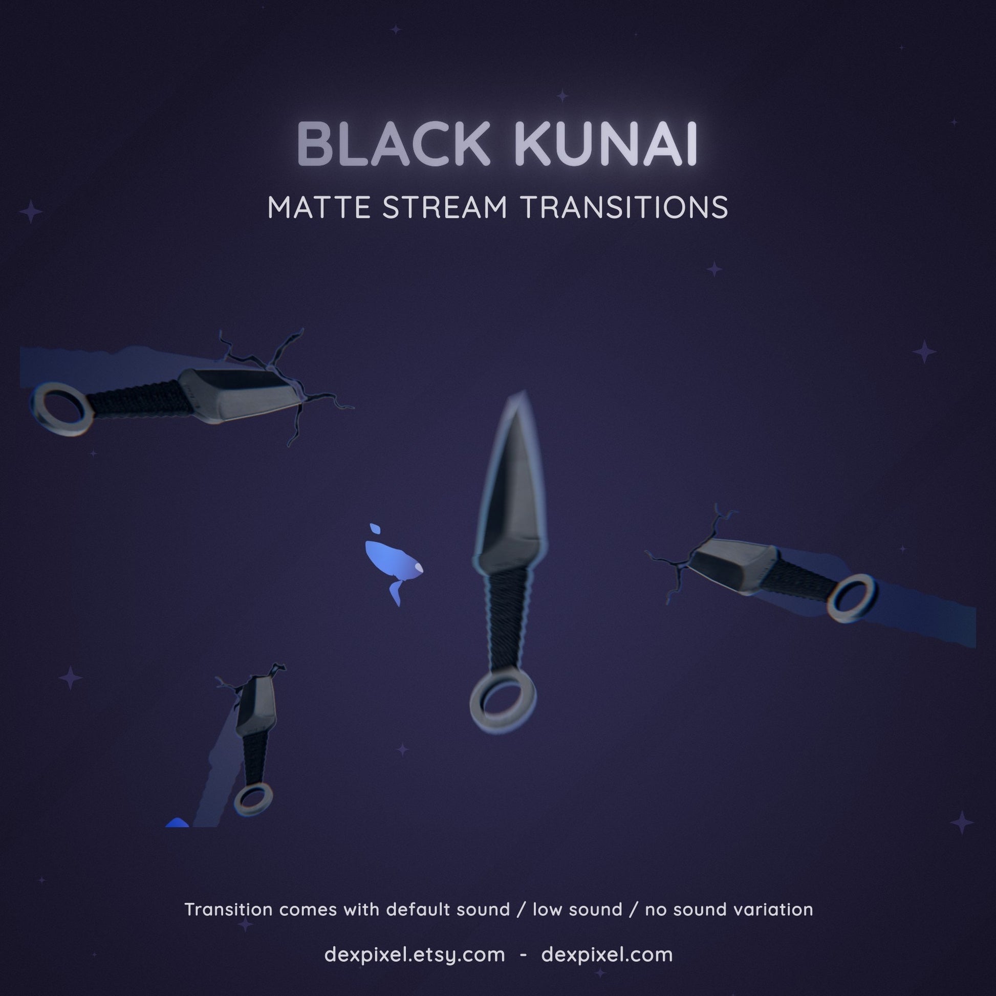 black kunai knife stinger stream transition
