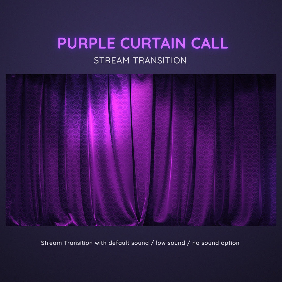 violet purple theater curtain stream transition