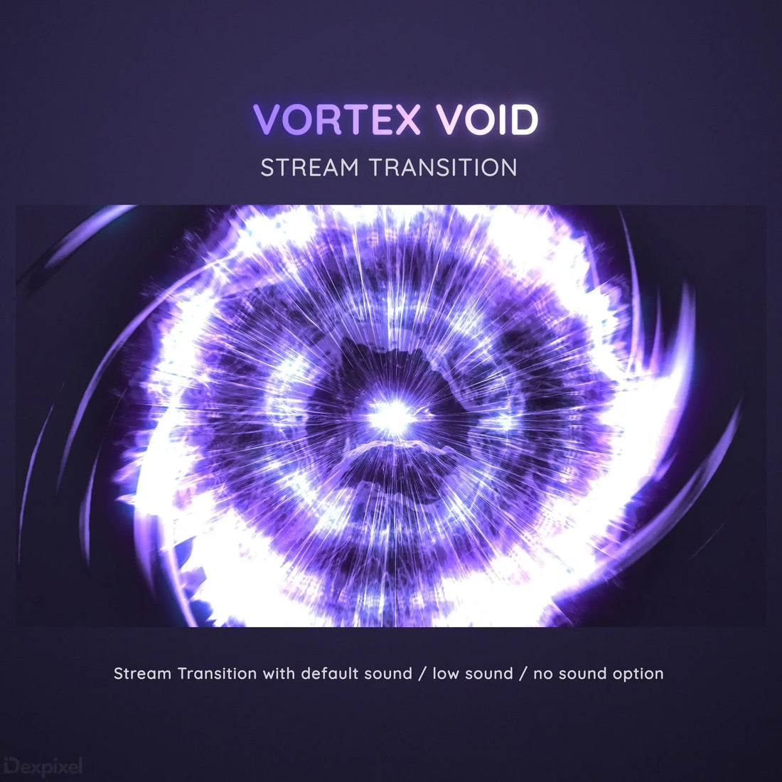 Glowing purple spiral vortex with swirling energy effects.